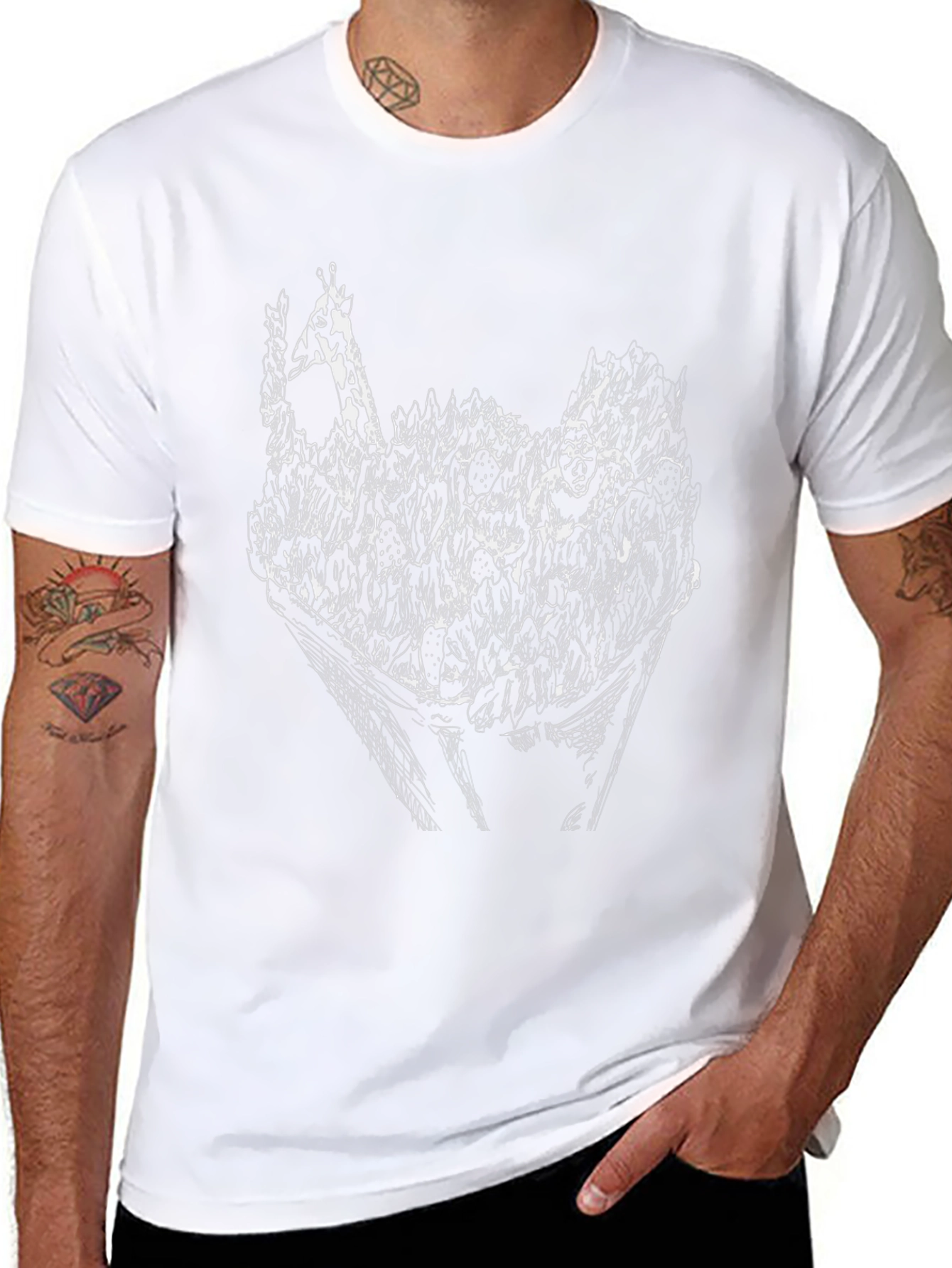 Abstract Black Graphic Tee - Unique Artwork T-Shirt