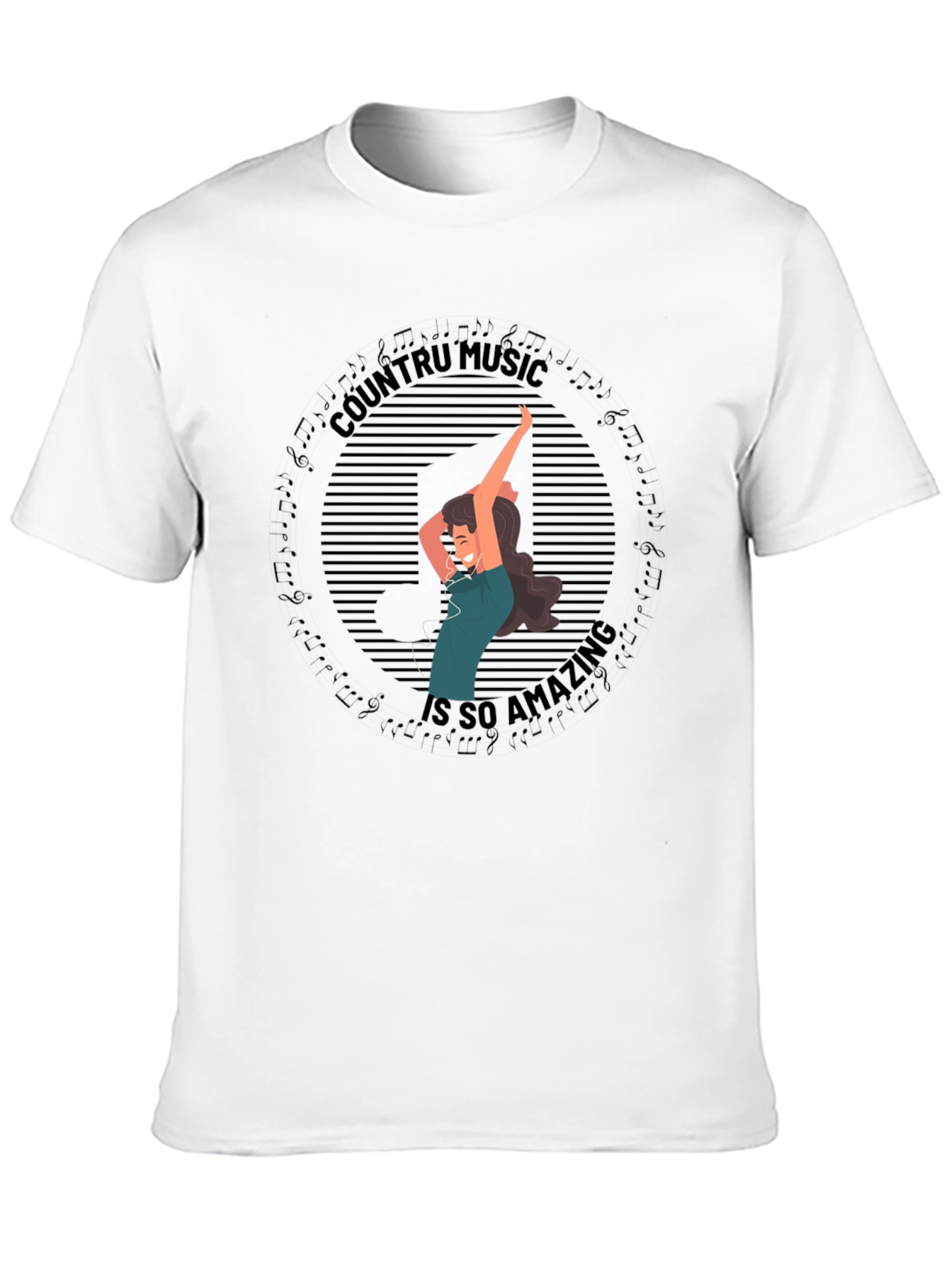 Country Music T-Shirt - Black Tee