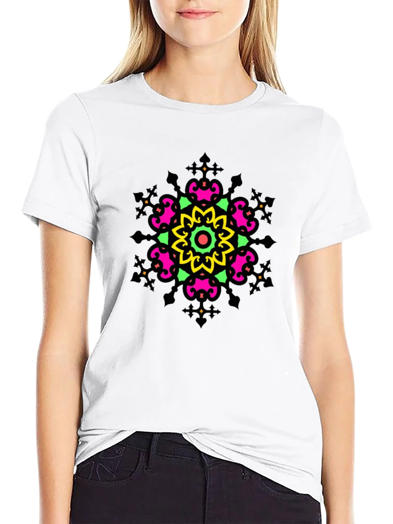 Vibrant Mandala Graphic Tee - Casual Comfort
