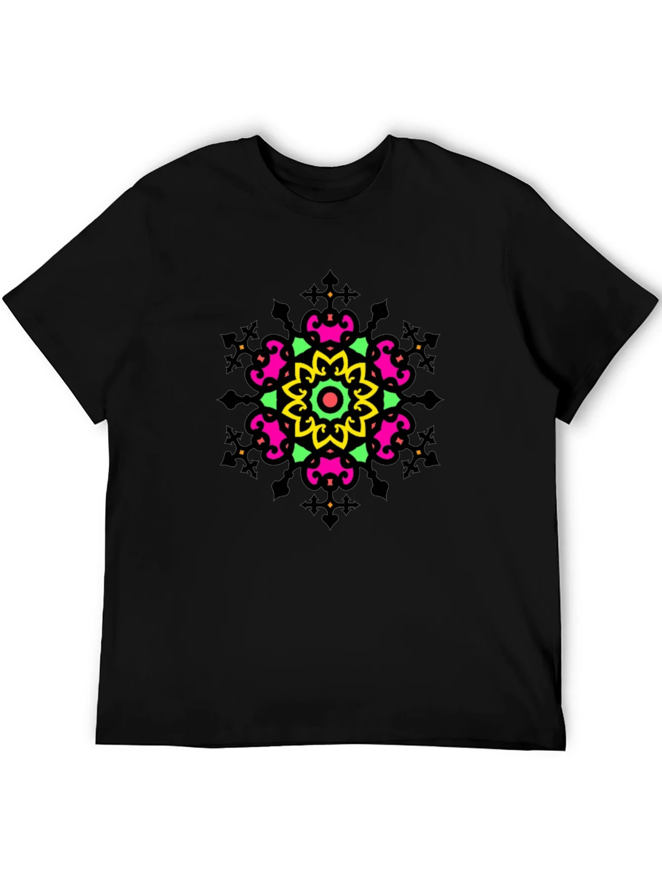 Vibrant Mandala Graphic Tee - Casual Comfort