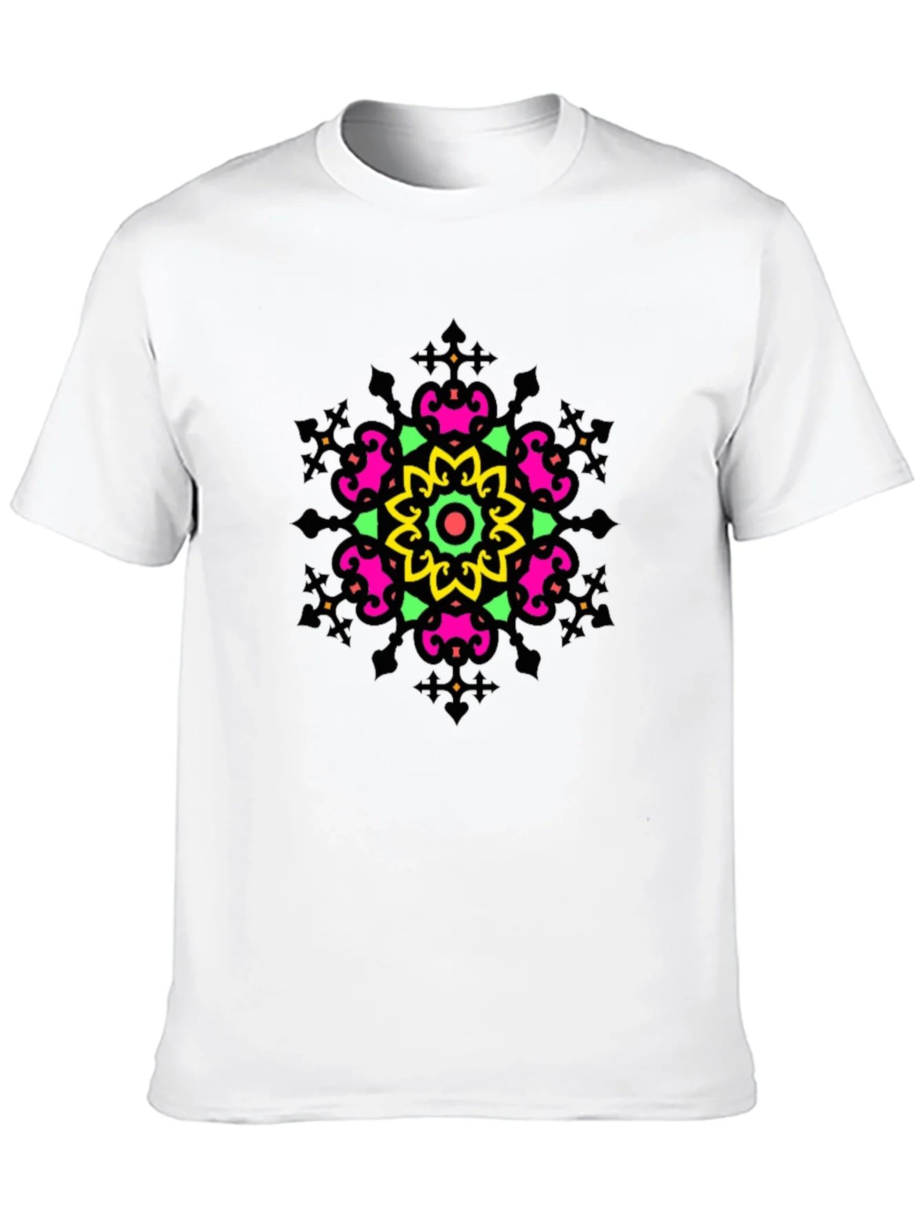 Vibrant Mandala Graphic Tee - Casual Comfort
