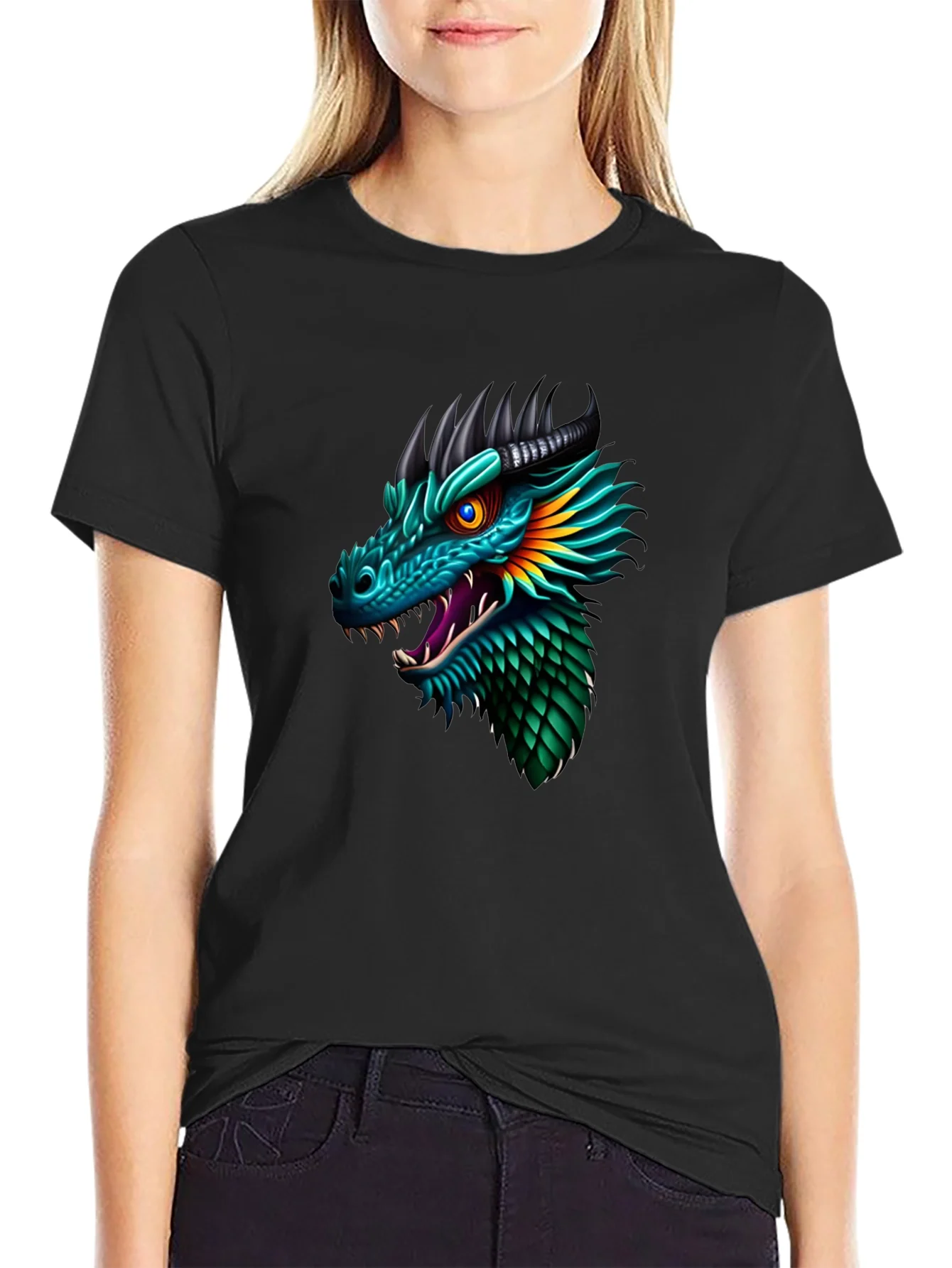 Dragon Graphic Tee - Black