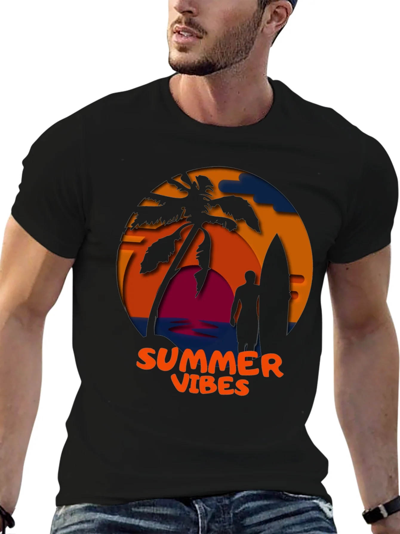 Summer Vibes Graphic T-Shirt - Coastal Design