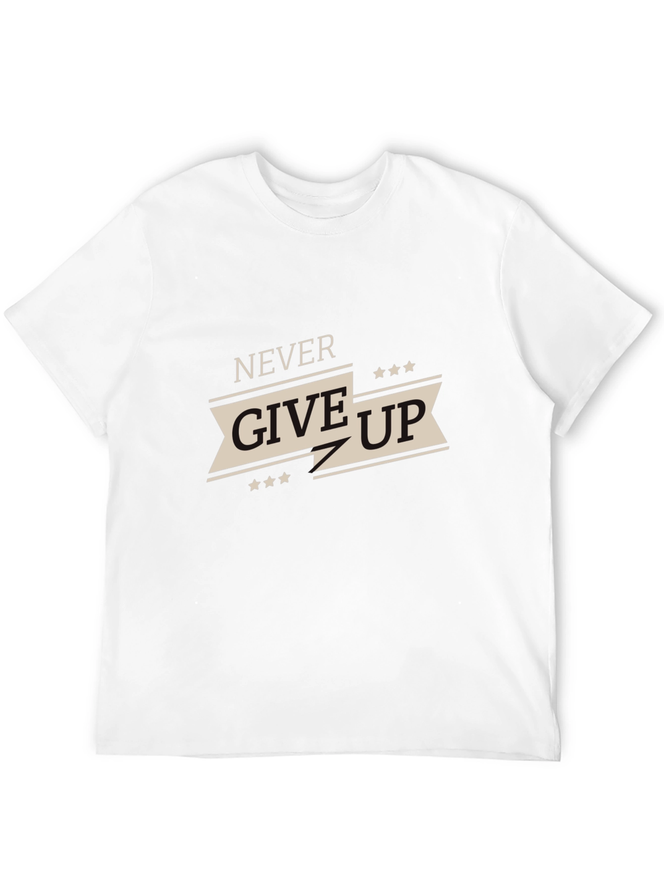 Never Give Up Graphic Tee - Motivational T-Shirt