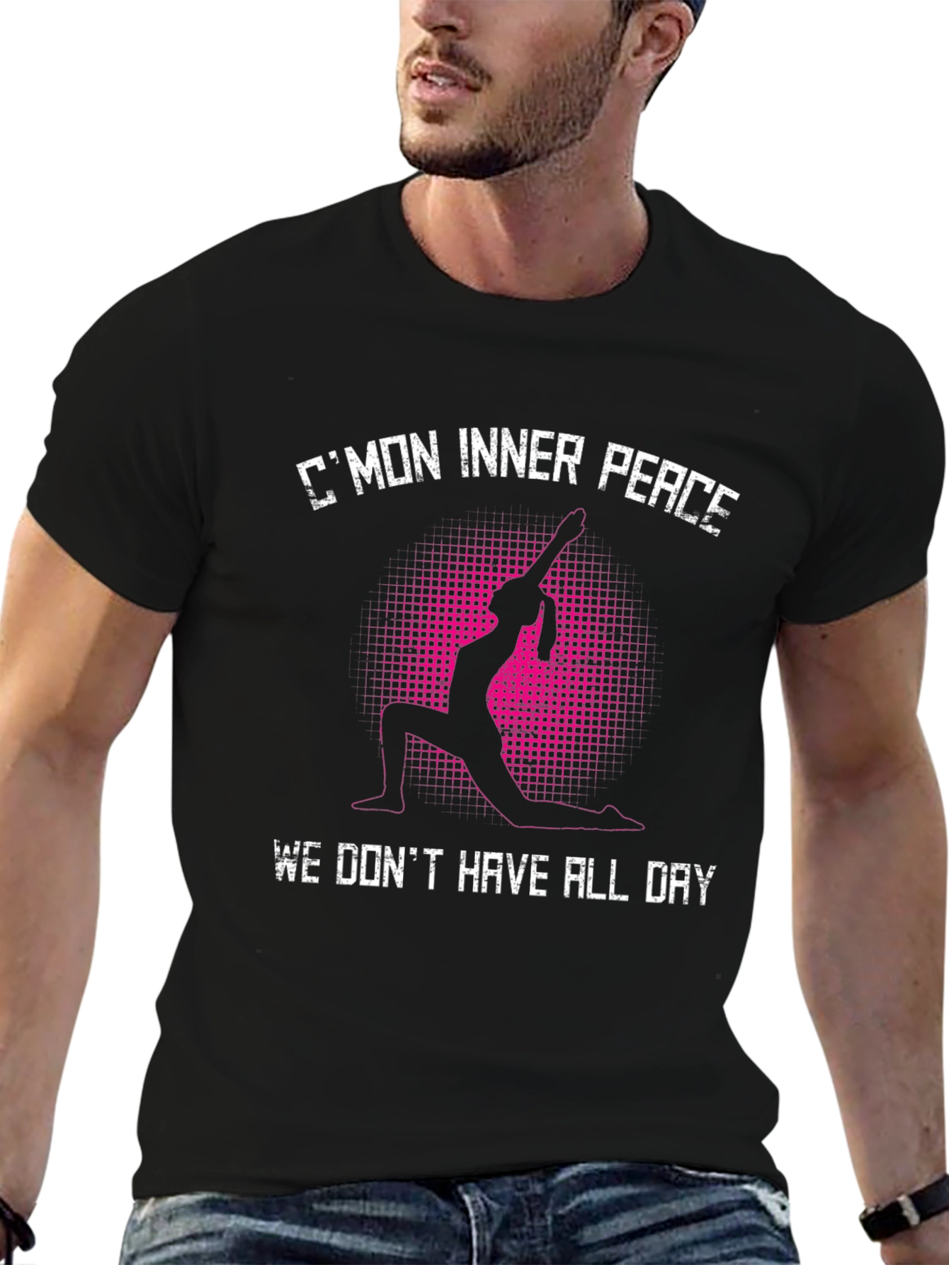 Yoga Inner Peace Black T-Shirt
