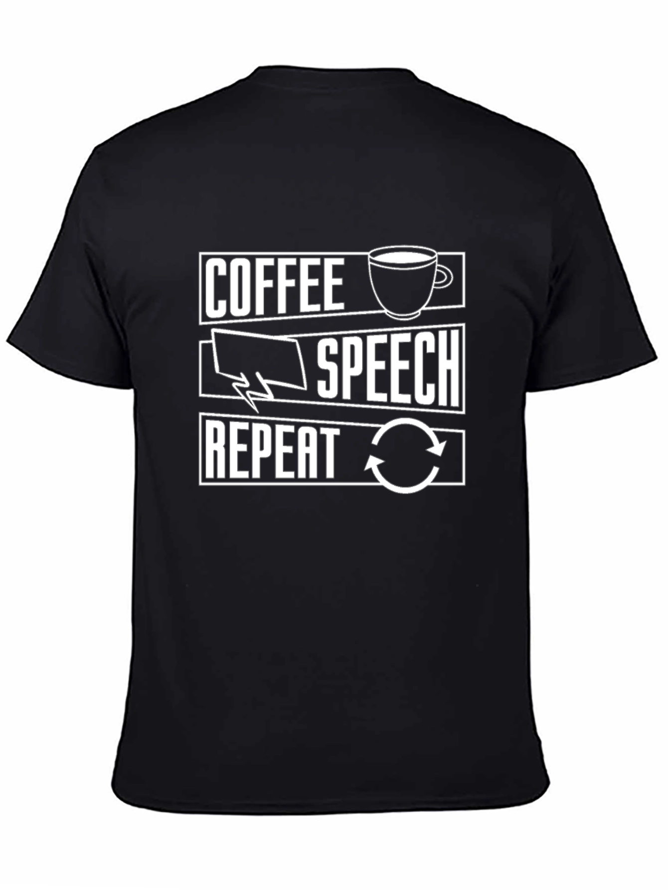 Coffee Speech Repeat Graphic T-Shirt