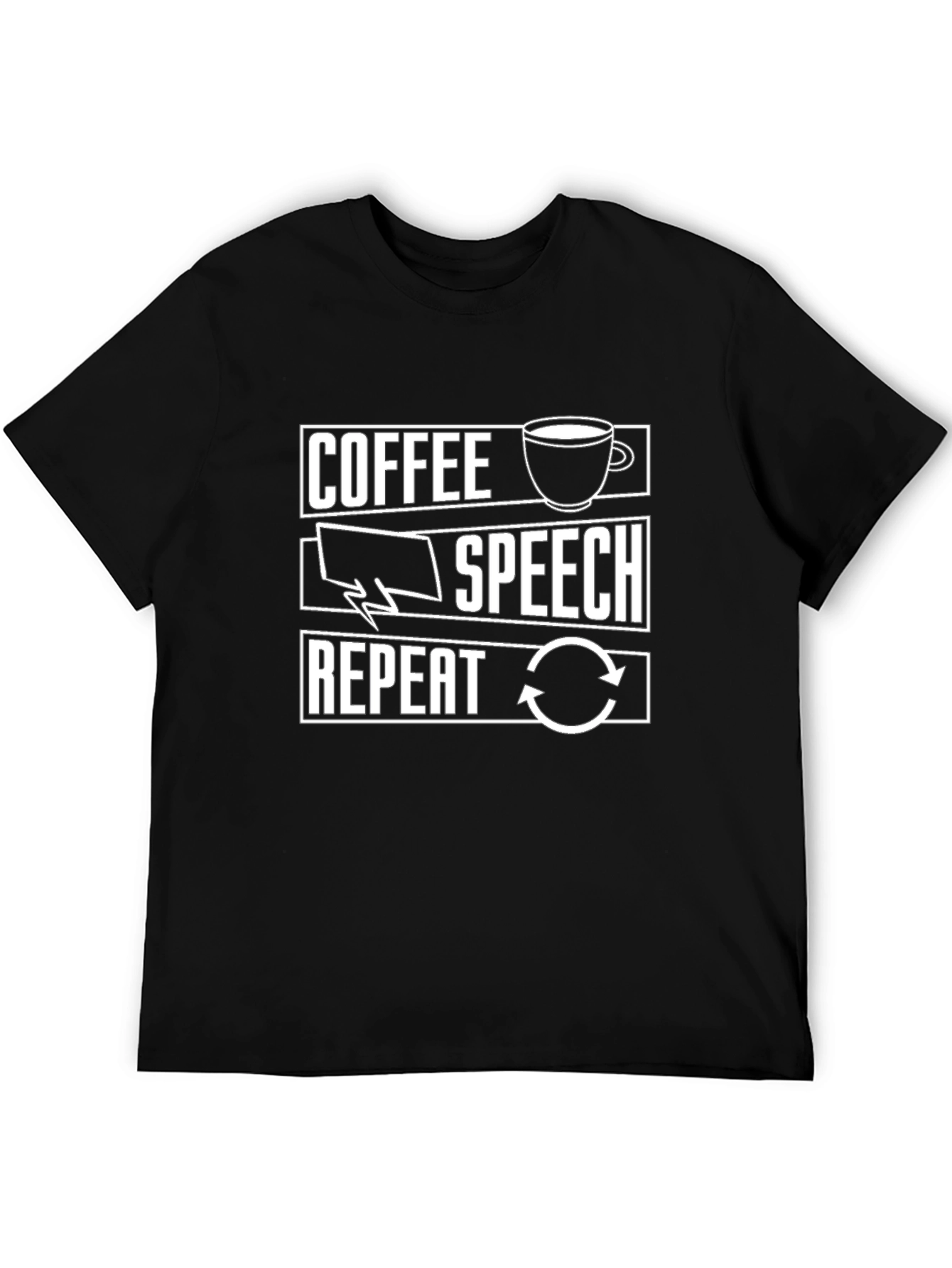 Coffee Speech Repeat Graphic T-Shirt