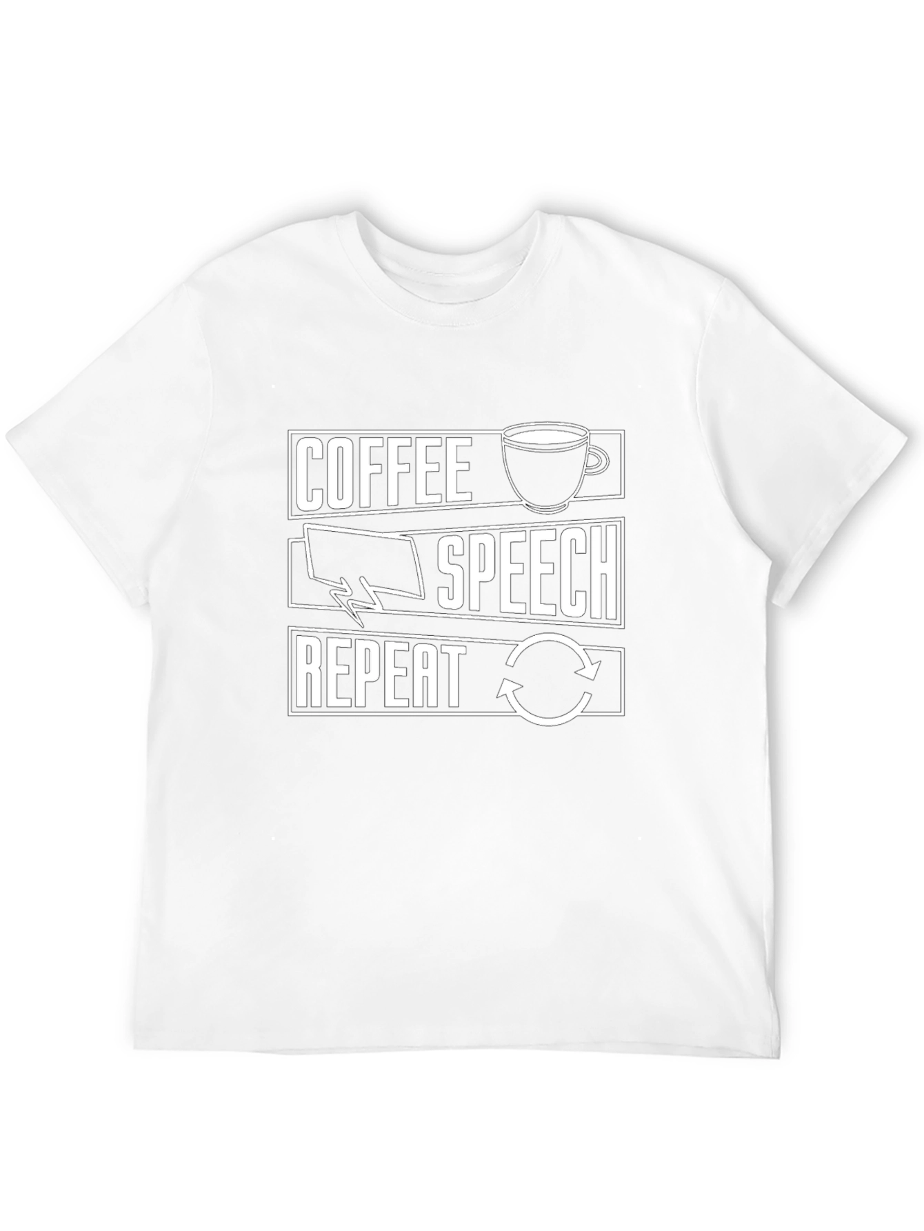 Coffee Speech Repeat Graphic T-Shirt