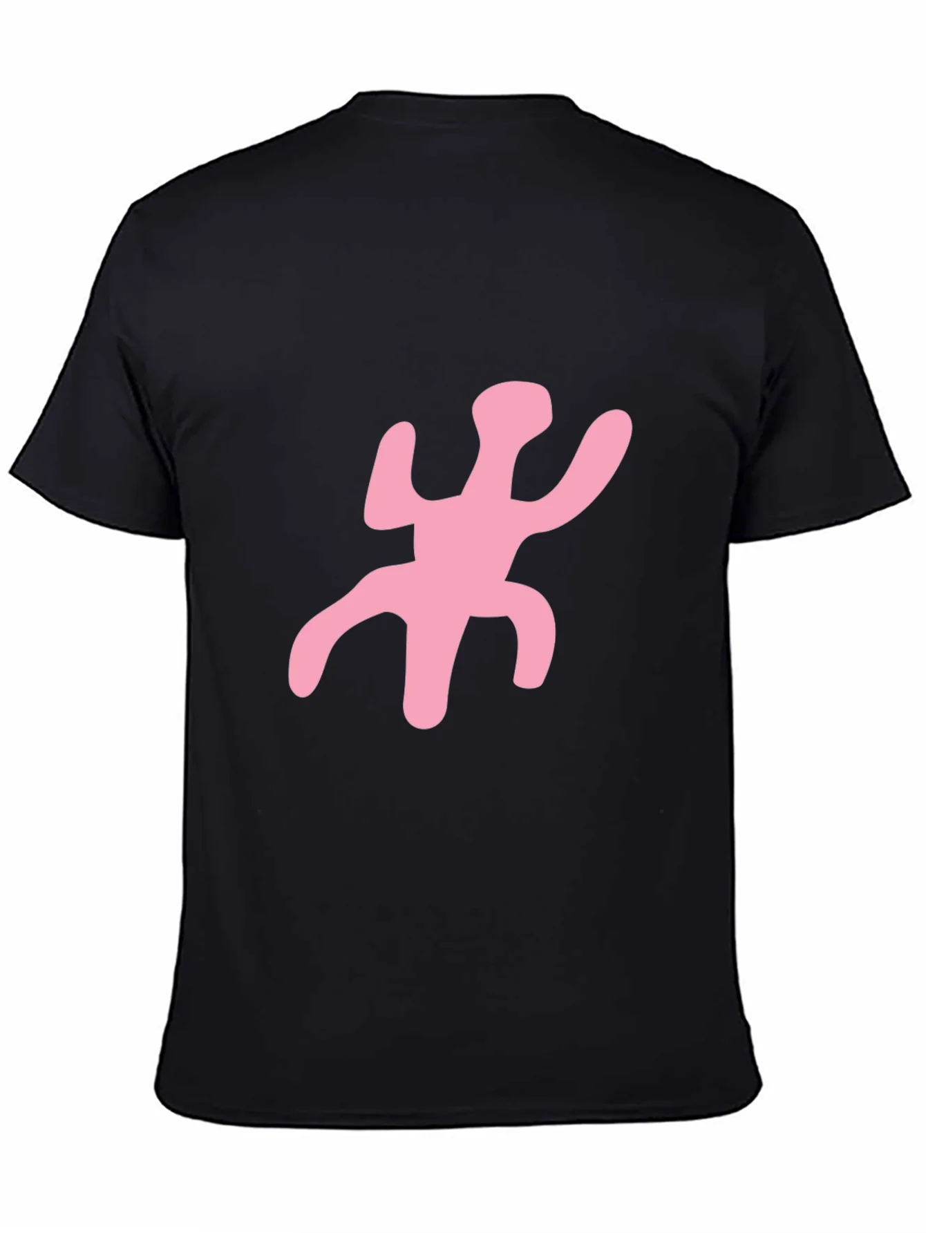 Funky Pink Figure Black T-Shirt