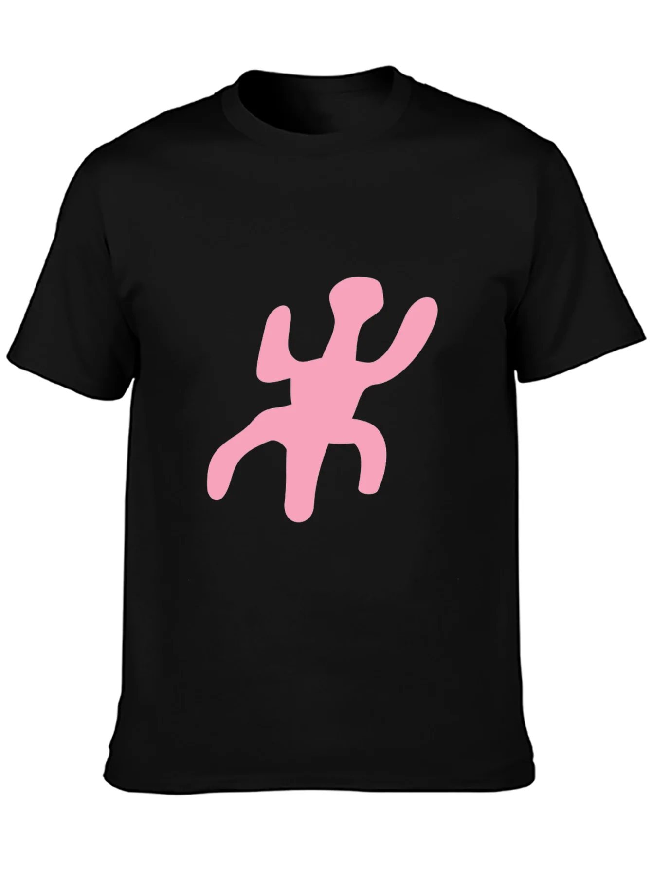 Funky Pink Figure Black T-Shirt