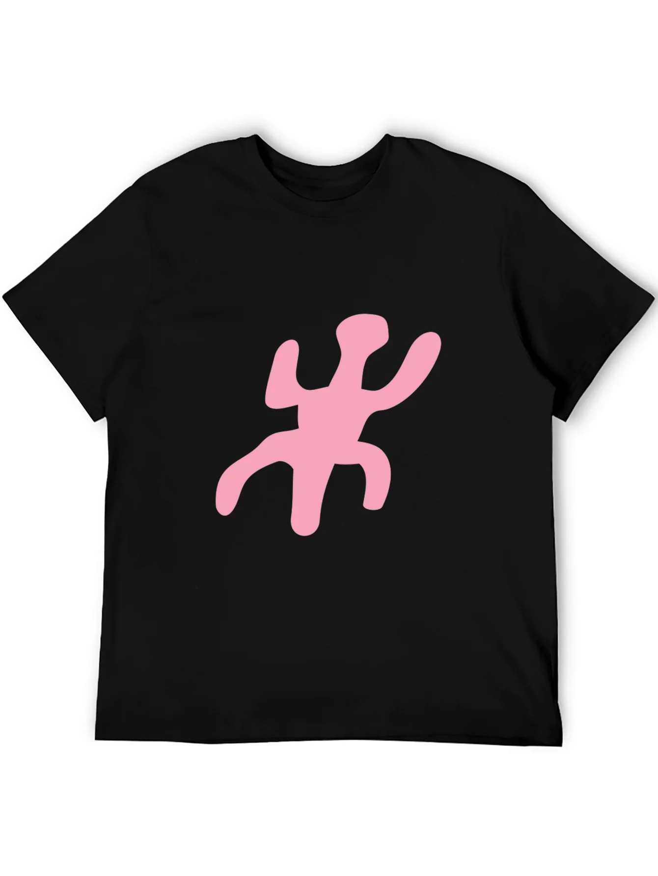 Funky Pink Figure Black T-Shirt