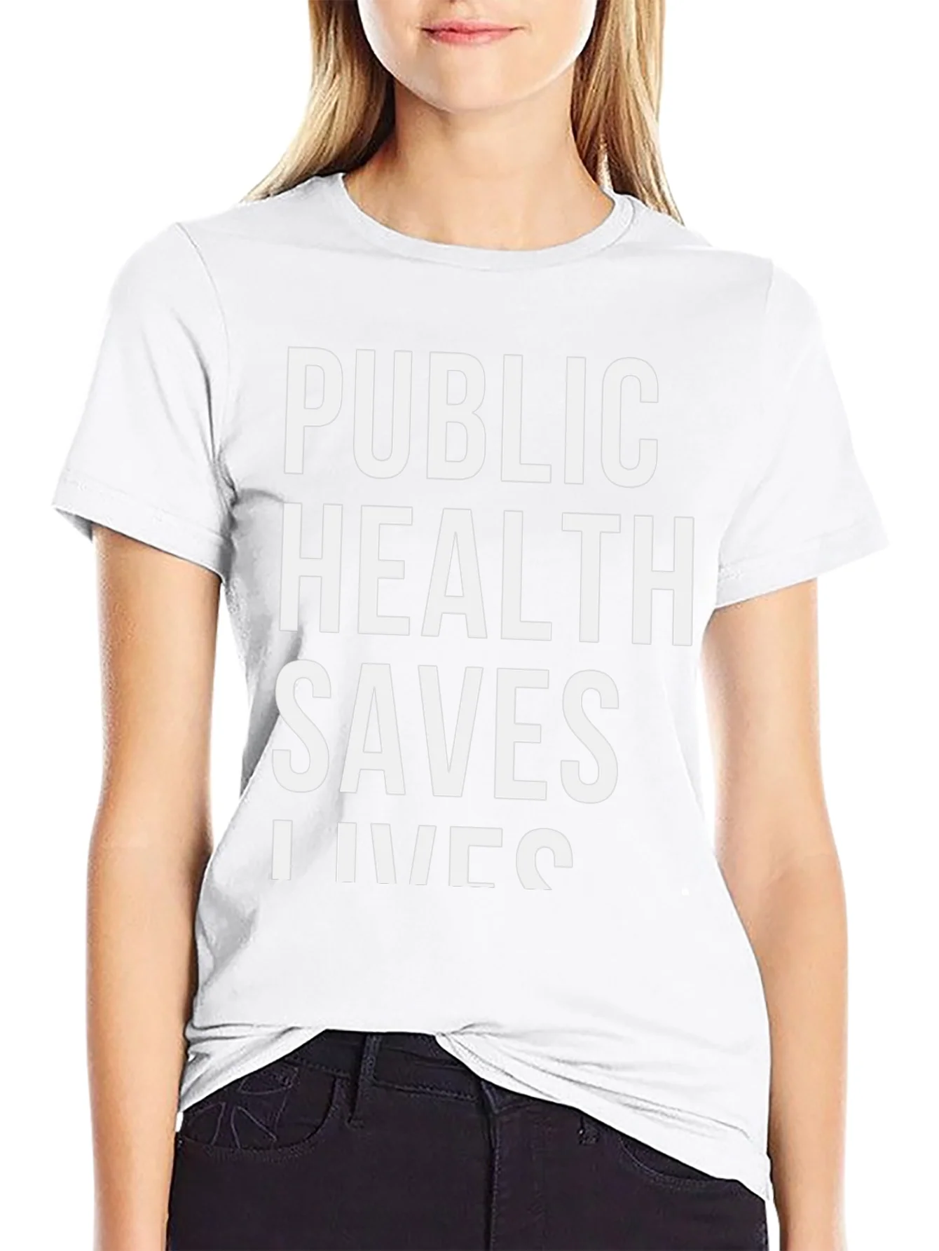 Public Health Saves Lives Black Graphic Tee