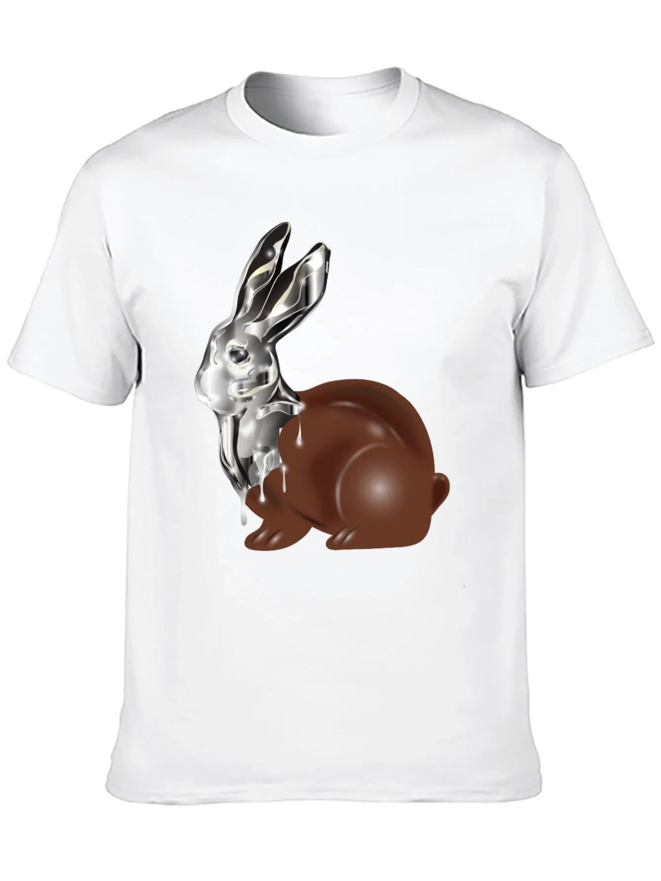 Chocolate & Silver Bunny T-Shirt