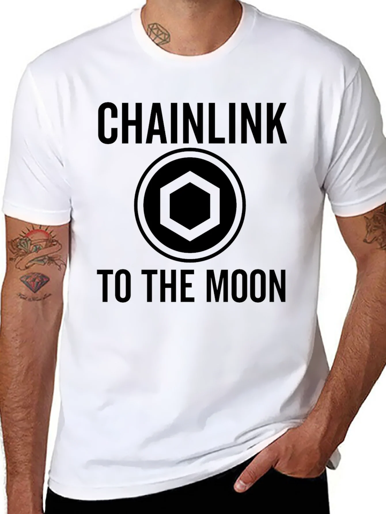 Chainlink To The Moon Crypto T-Shirt