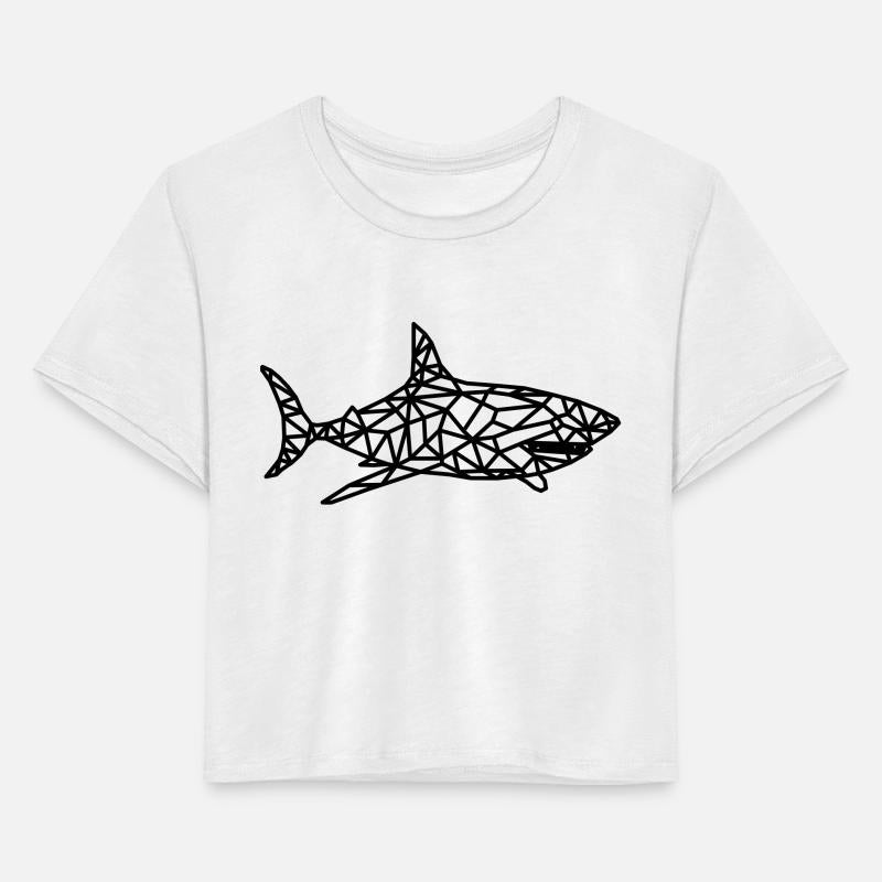 Jaws of Style: Geometric Shark Fashion