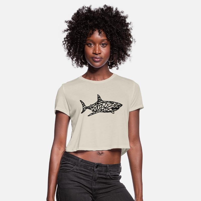 Jaws of Style: Geometric Shark Fashion