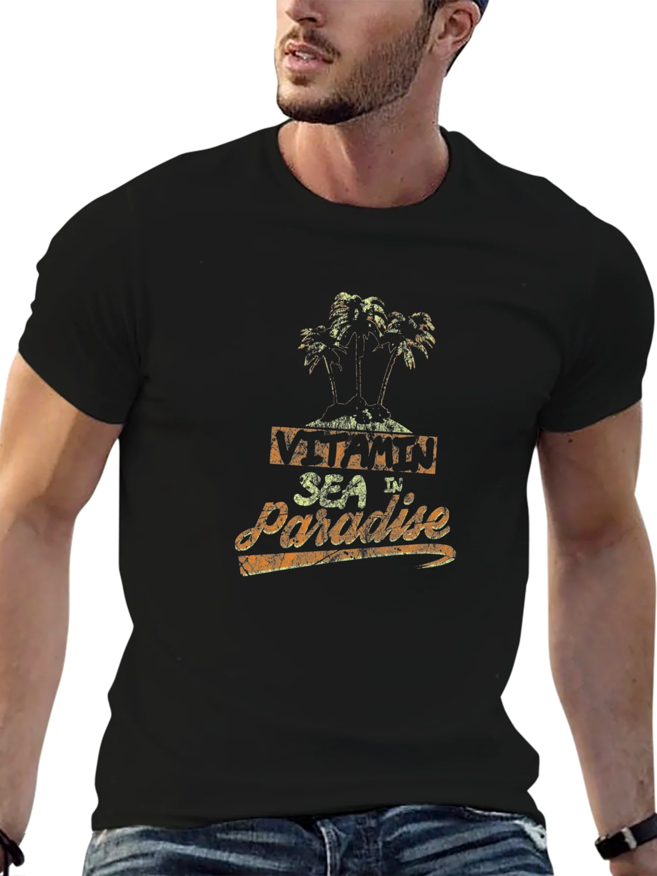 Vitamin Sea in Paradise T-Shirt - Tropical Island Design