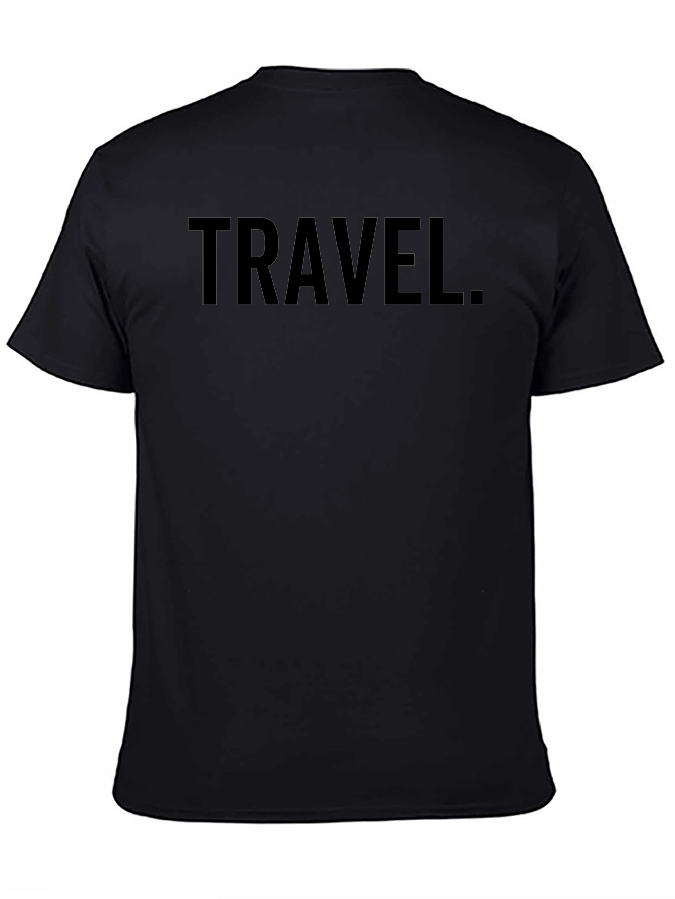 TRAVEL Black Graphic Tee