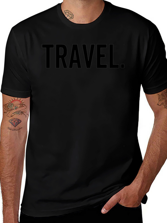 TRAVEL Black Graphic Tee