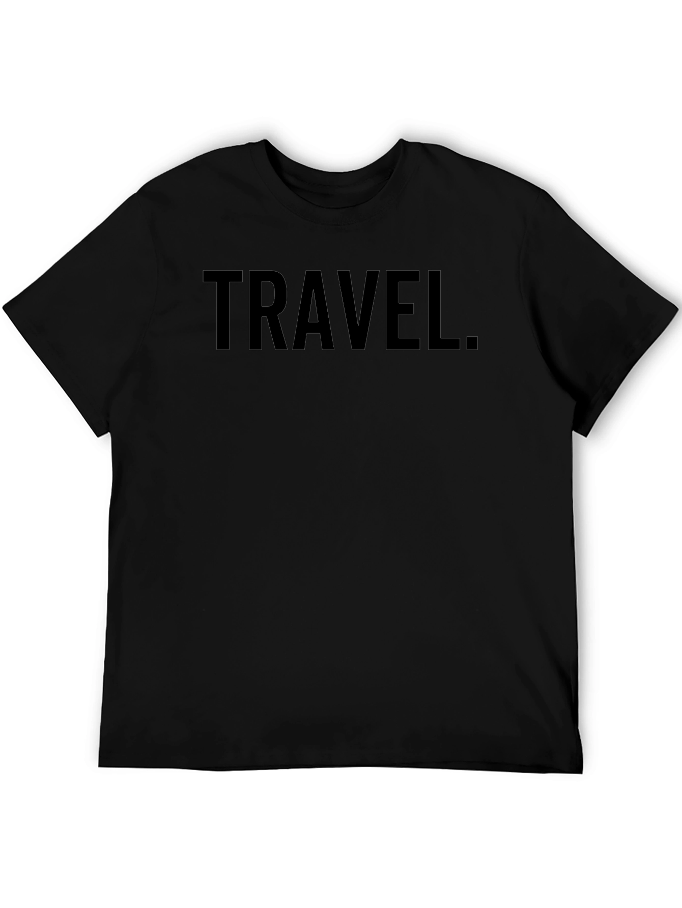 TRAVEL Black Graphic Tee