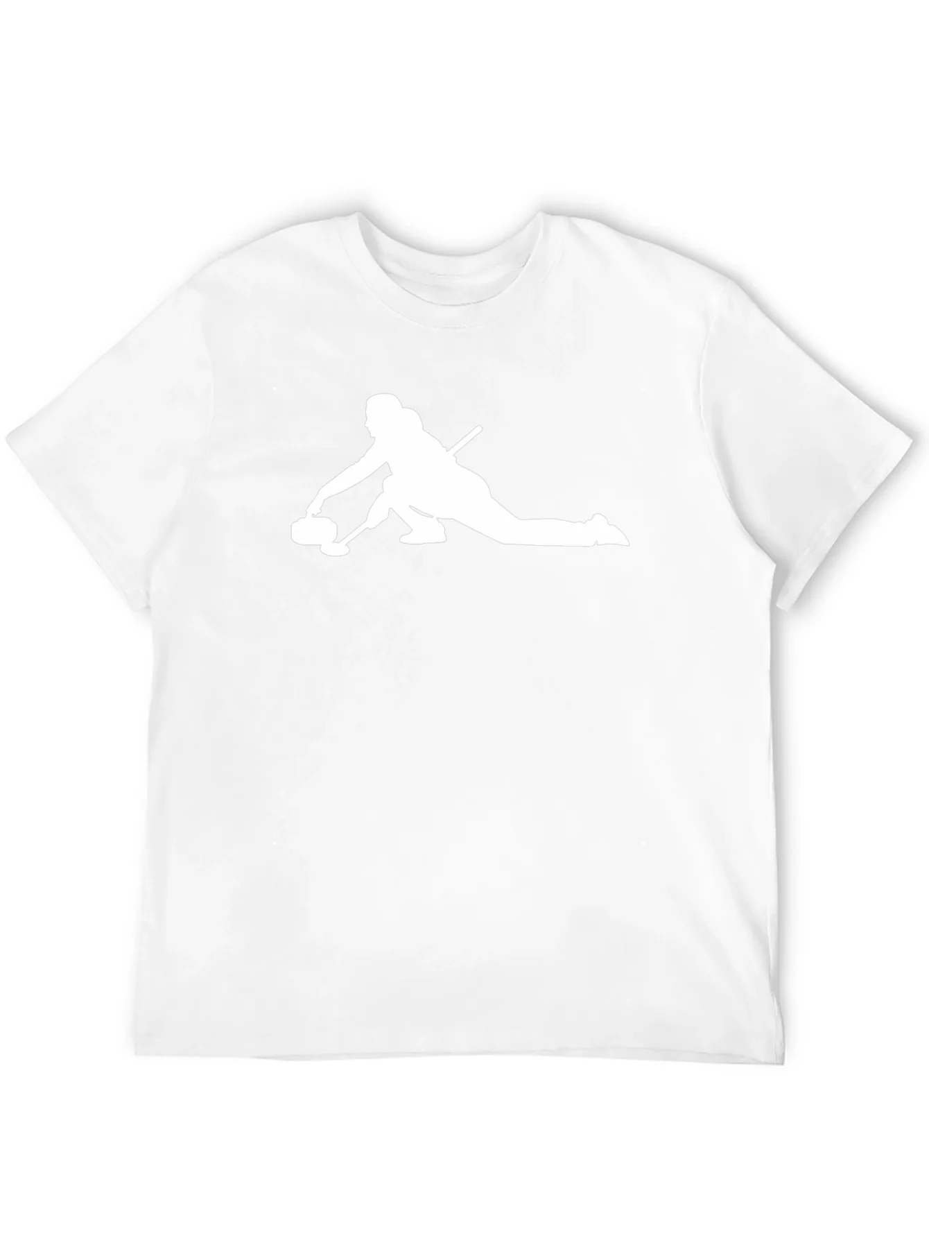 Curling Silhouette Graphic Tee - Black