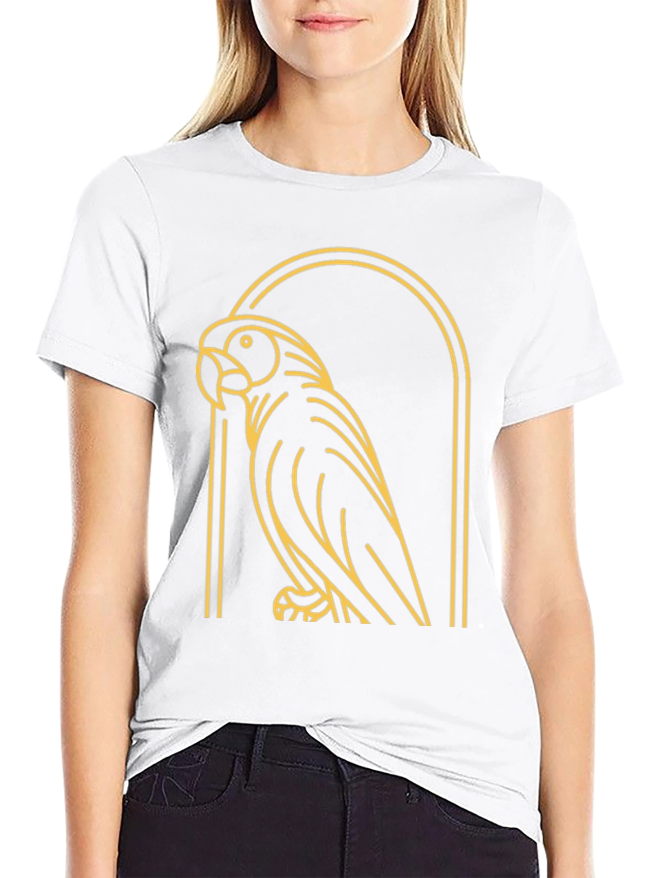 Parrot Graphic Tee - Modern Bird Design