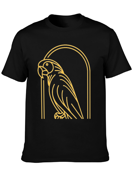 Parrot Graphic Tee - Modern Bird Design