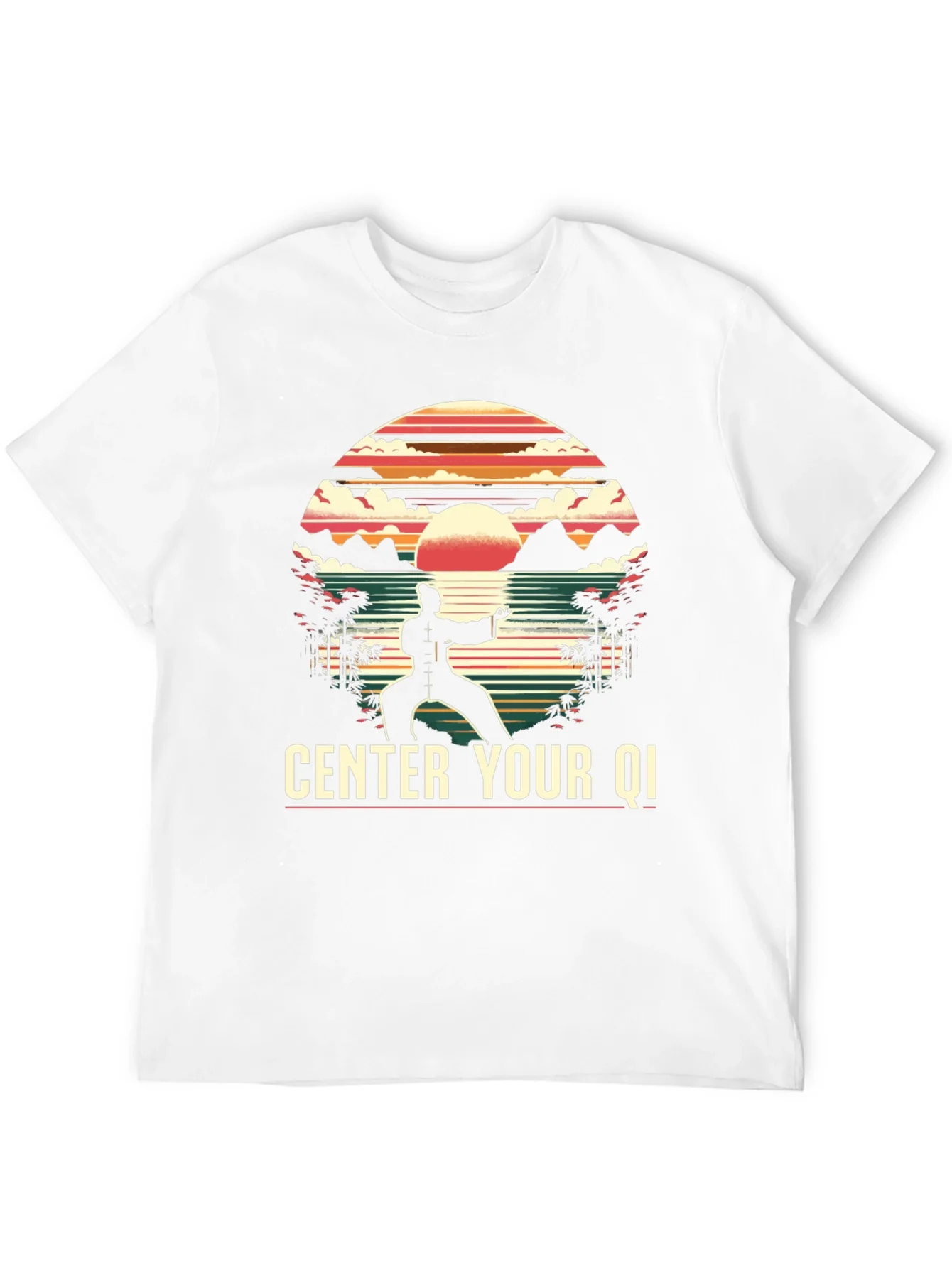 Center Your Qi Black Graphic Tee