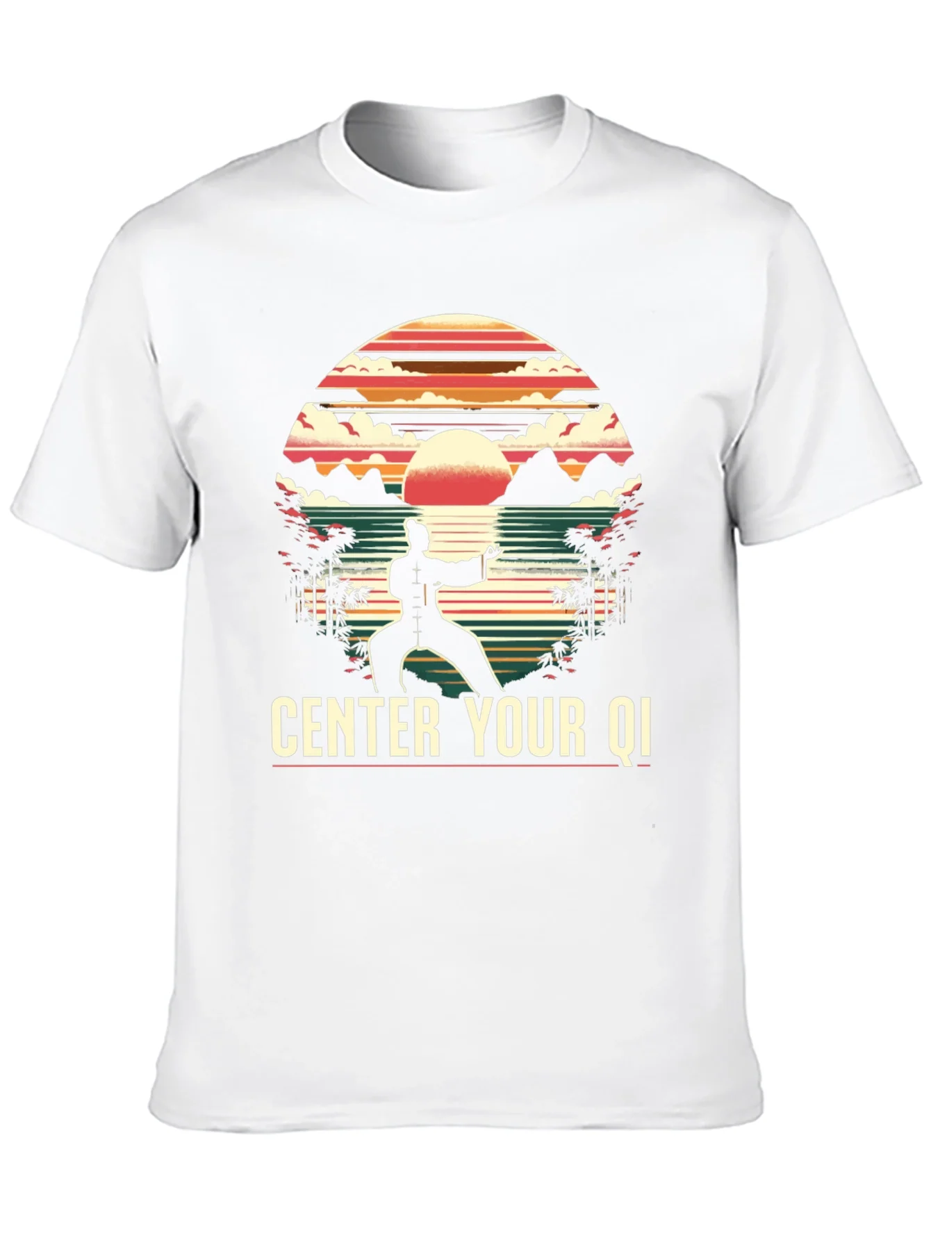 Center Your Qi Black Graphic Tee
