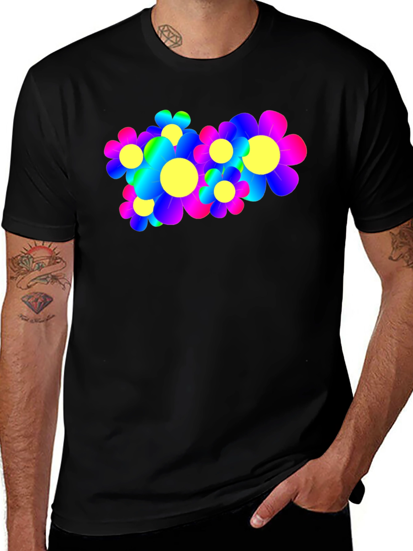 Psychedelic Flower Power Graphic Tee