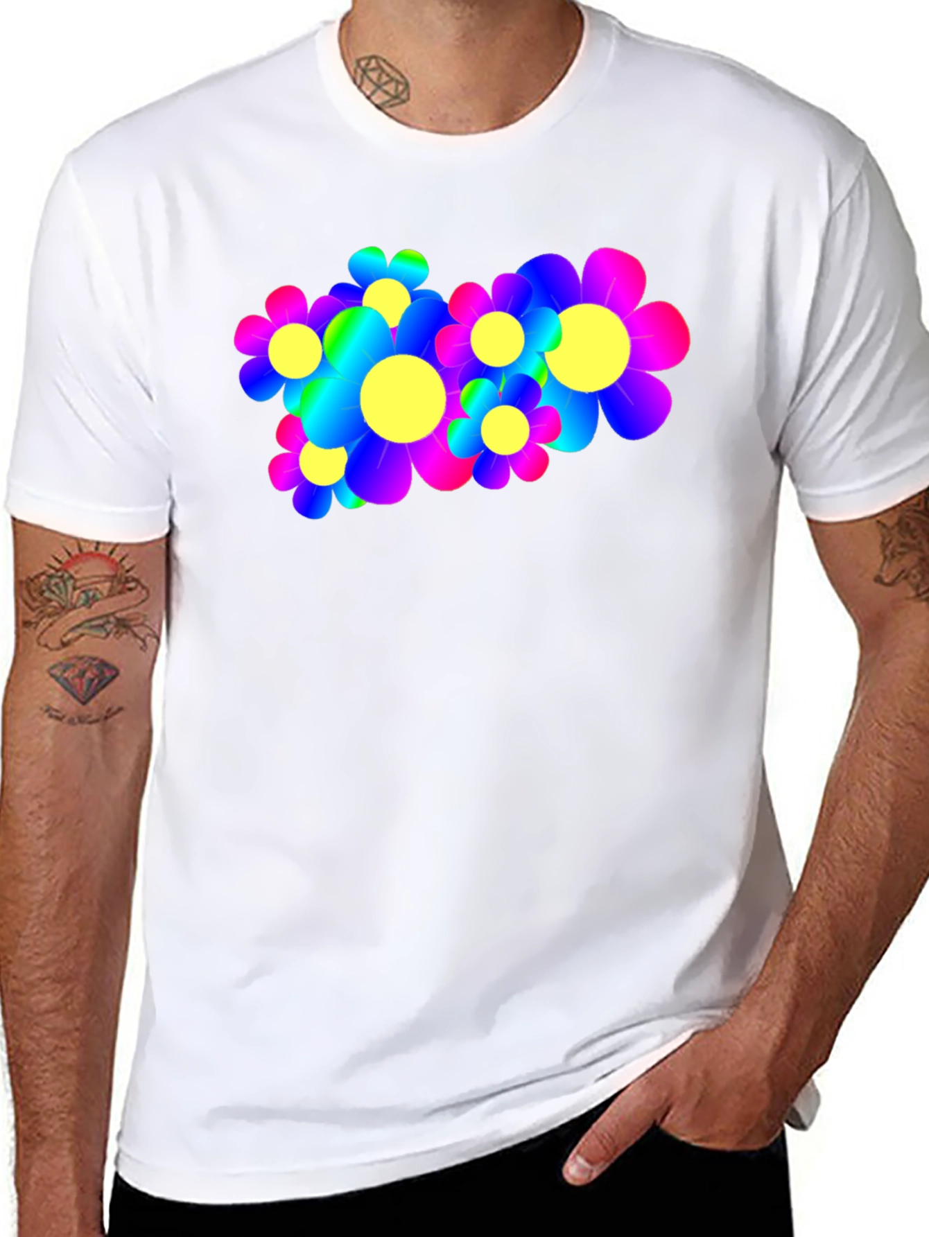 Psychedelic Flower Power Graphic Tee