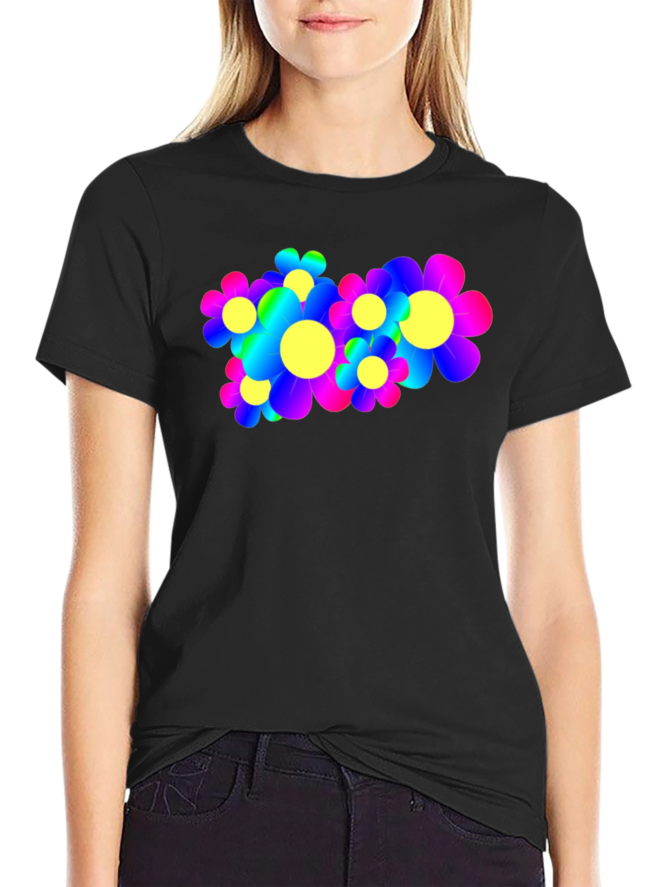 Psychedelic Flower Power Graphic Tee