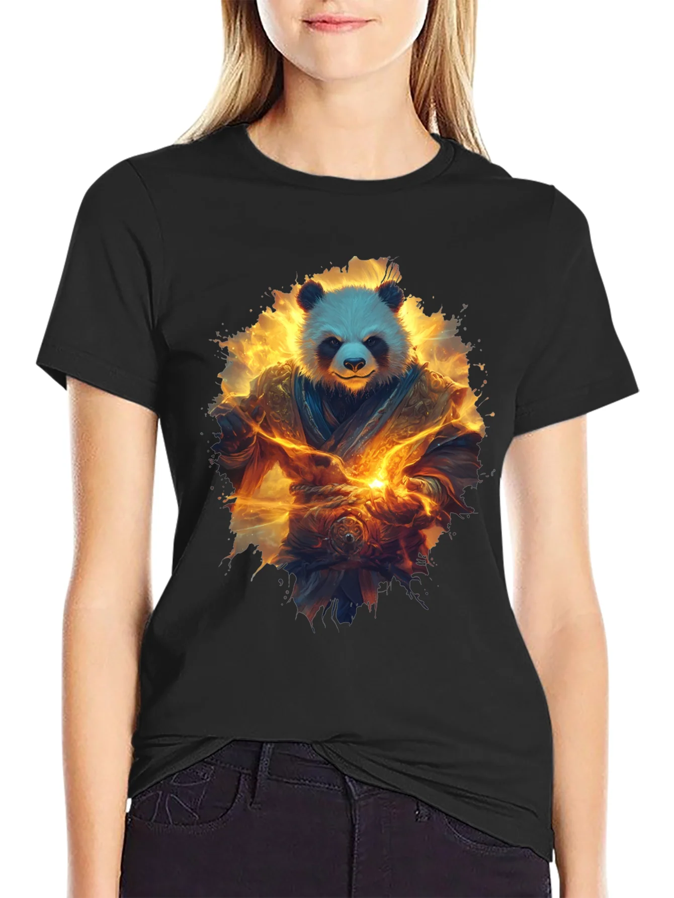 Panda Warrior Graphic T-Shirt