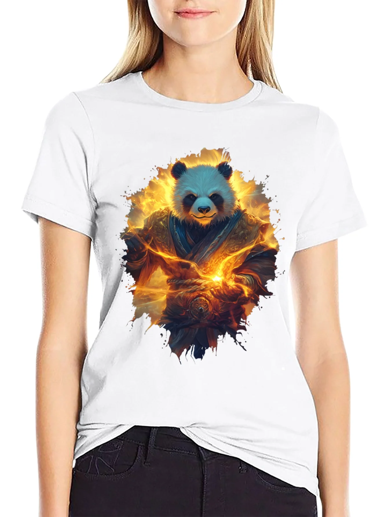 Panda Warrior Graphic T-Shirt