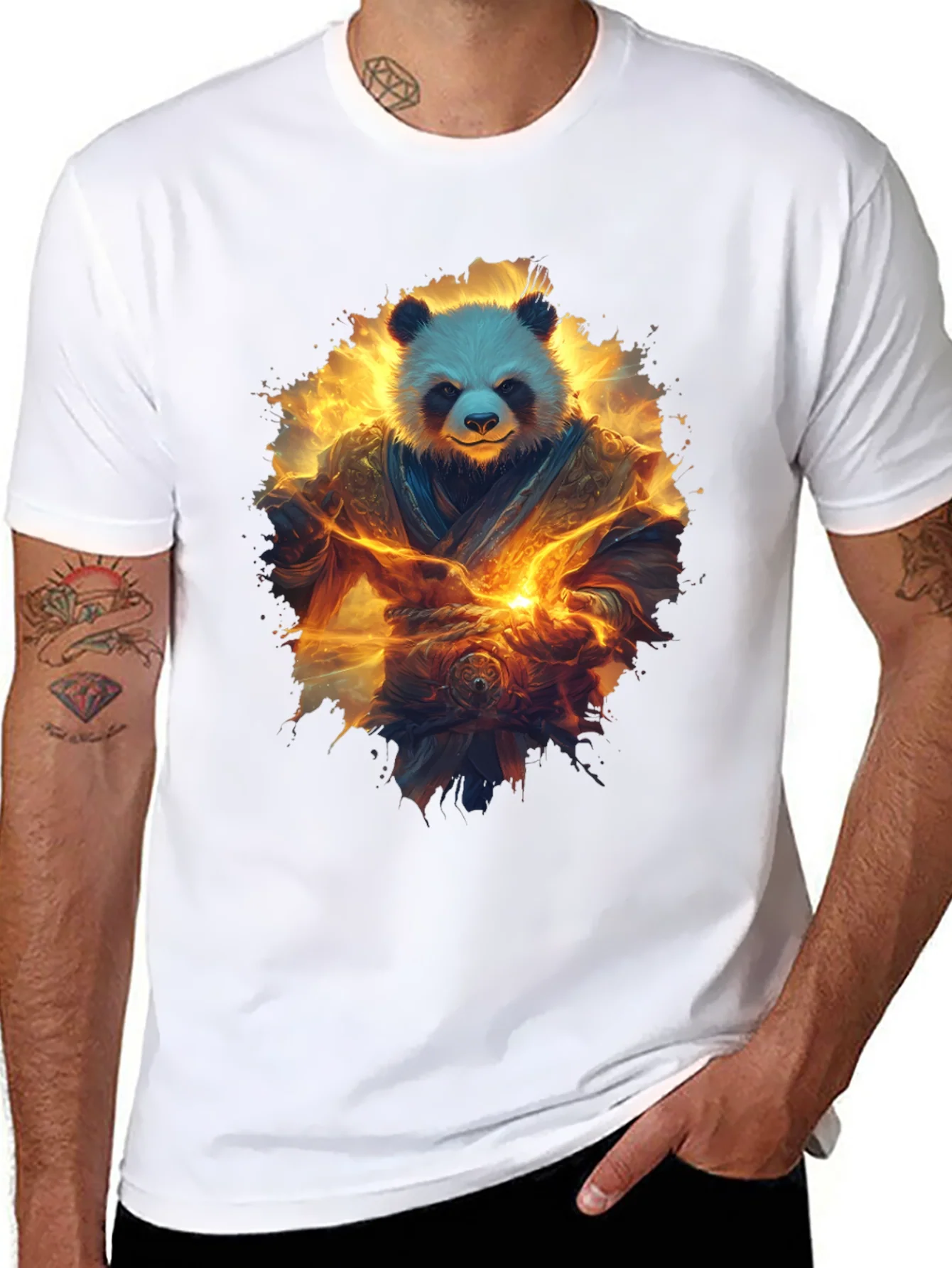 Panda Warrior Graphic T-Shirt