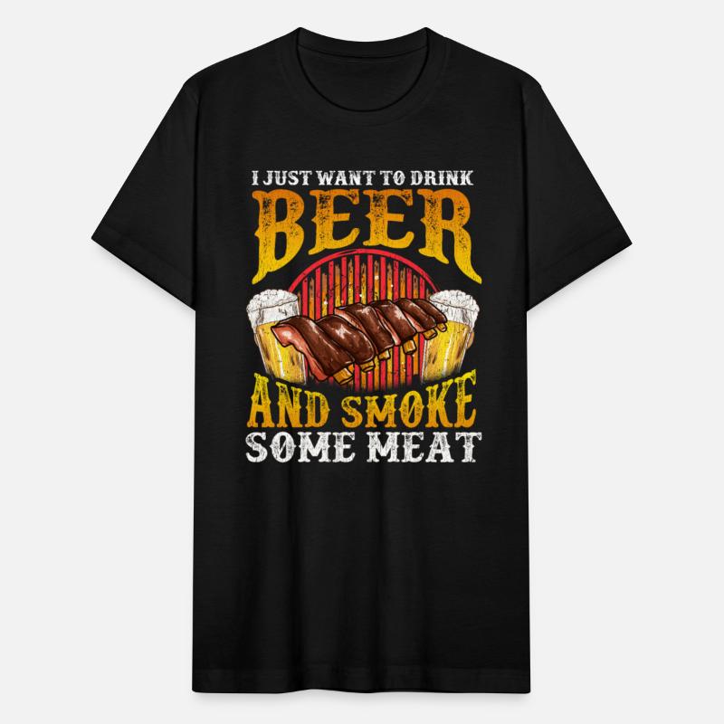 Just Want To Drink Beer and Smoke Meat Distressed