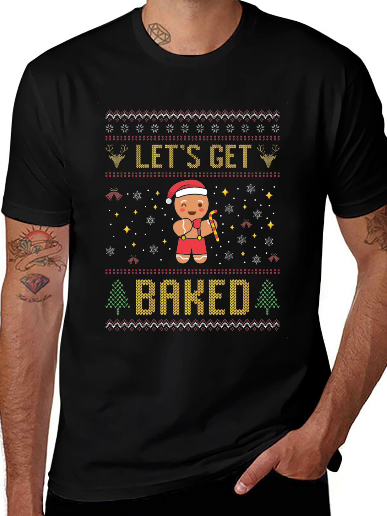 Lets Get Baked Gingerbread Christmas T-Shirt