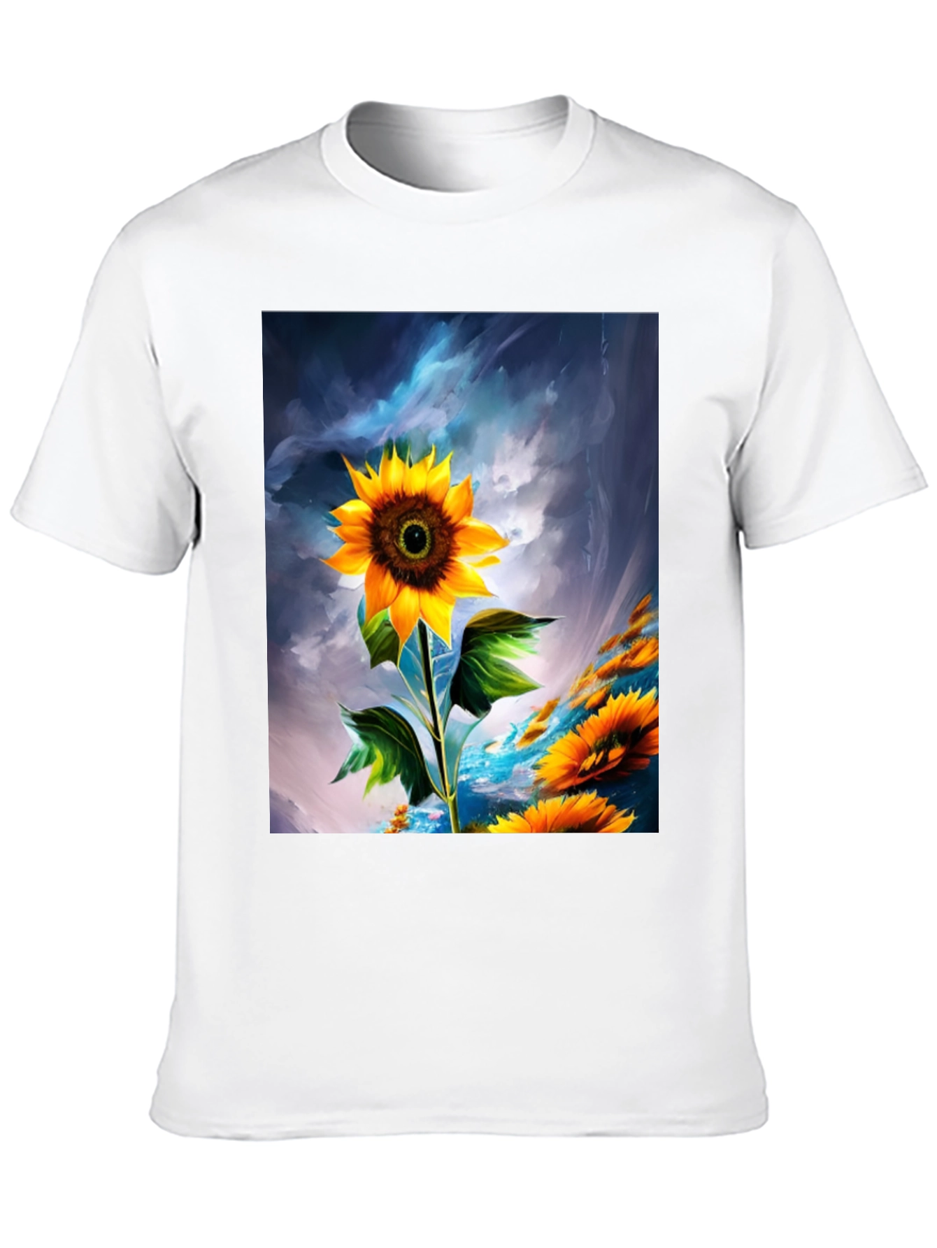 Sunflower Graphic T-Shirt - Artistic Design