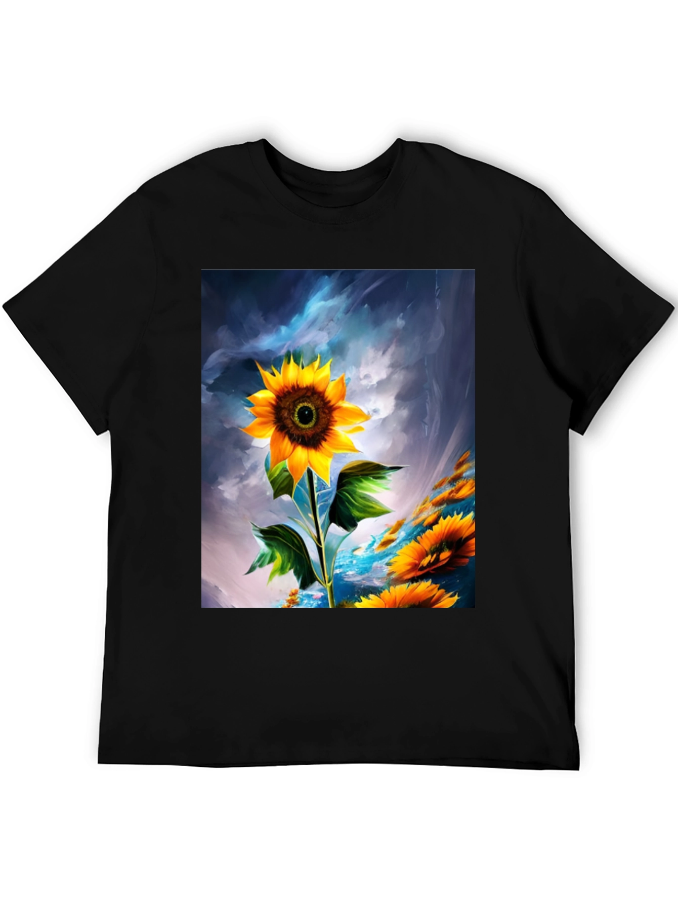 Sunflower Graphic T-Shirt - Artistic Design