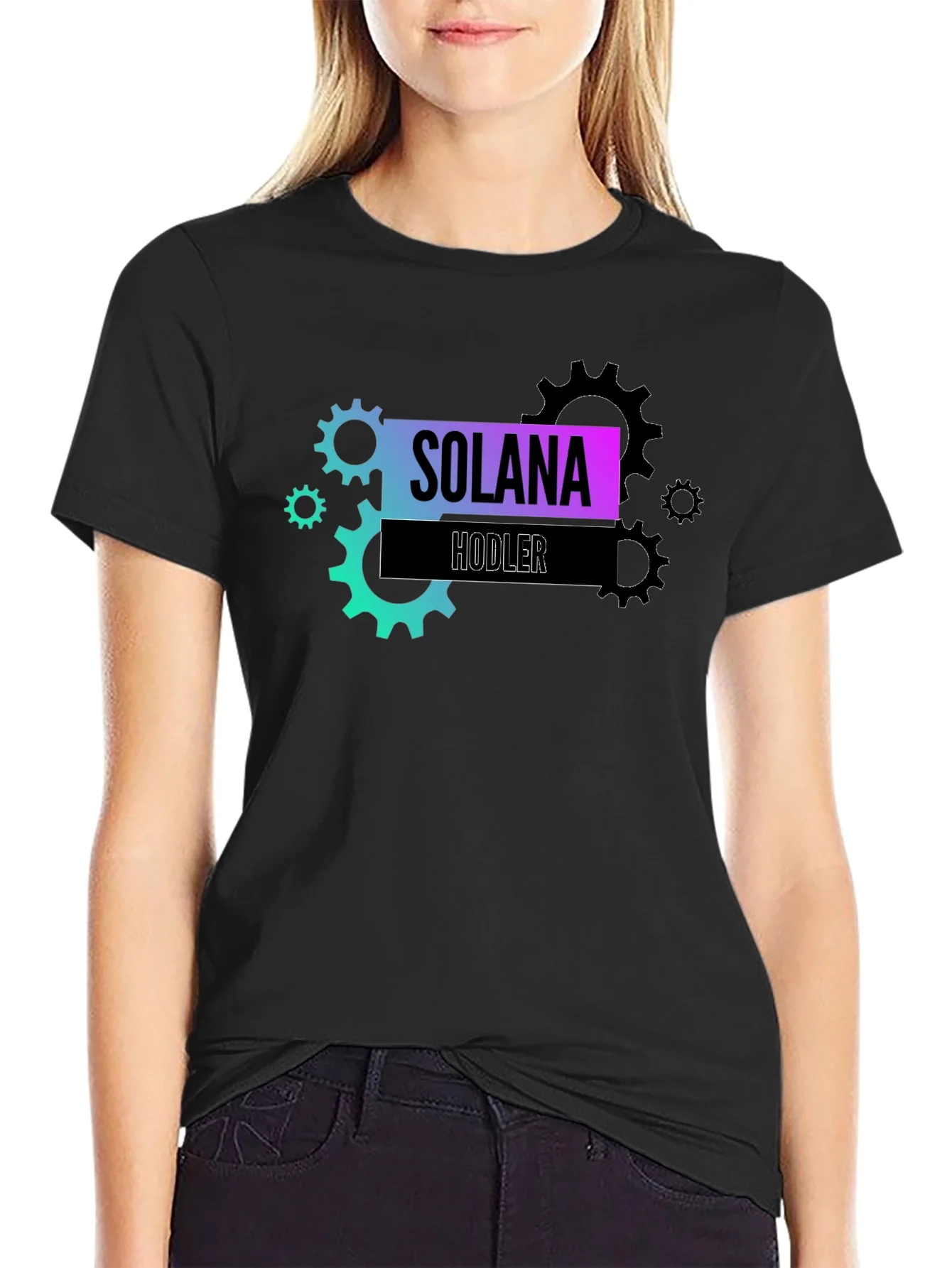 Solana Hodler Black T-Shirt