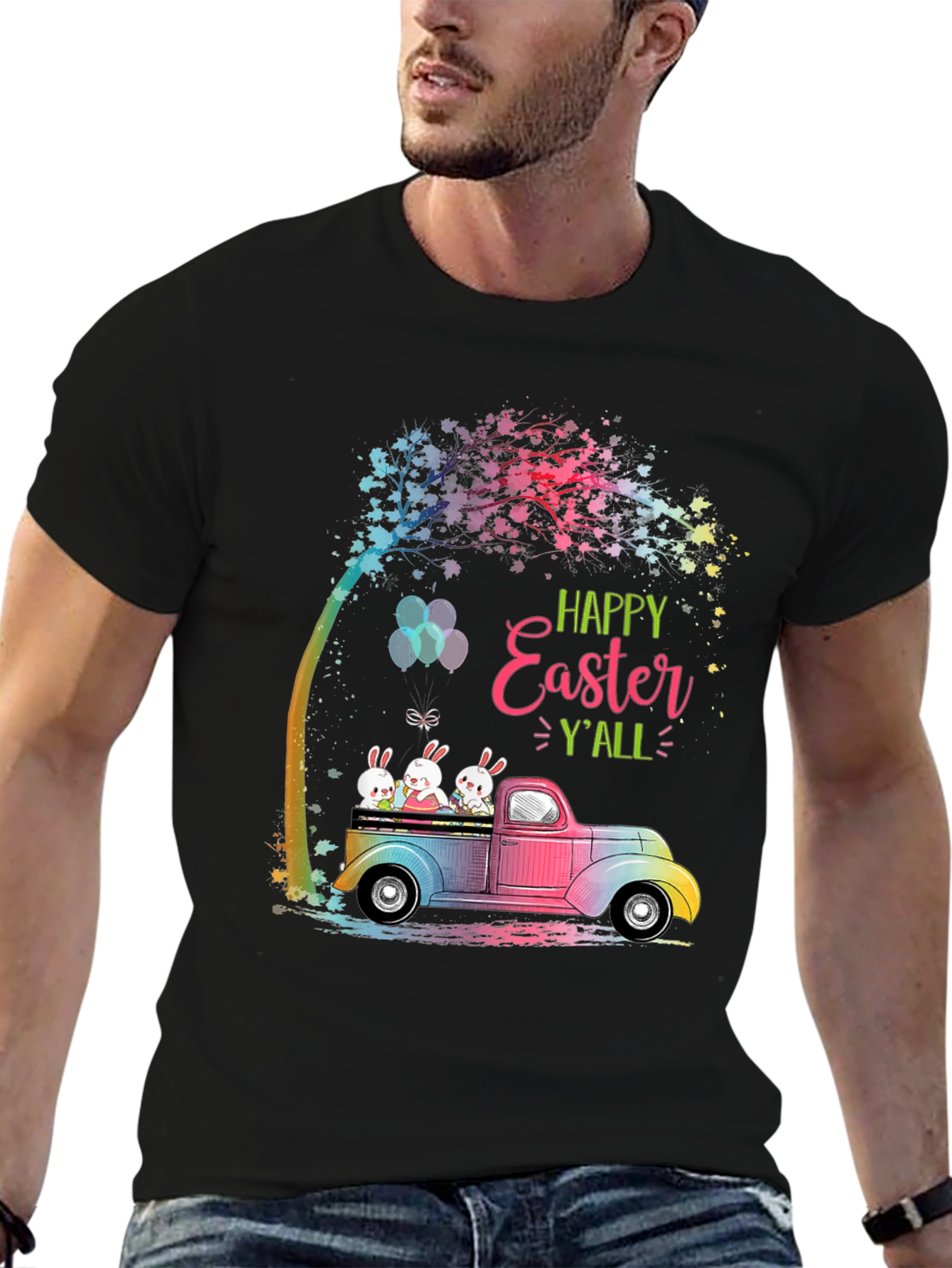 Happy Easter Yall Truck T-Shirt