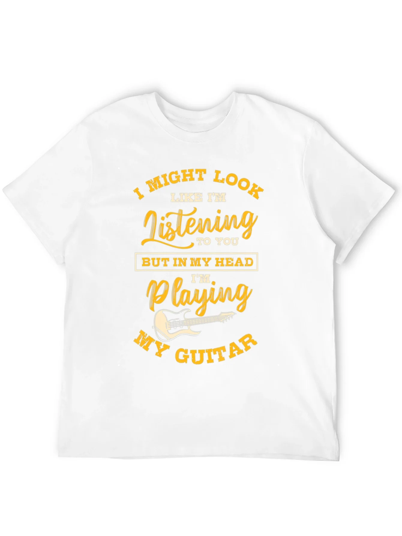 Musicians Humor Tee - Im Playing My Guitar