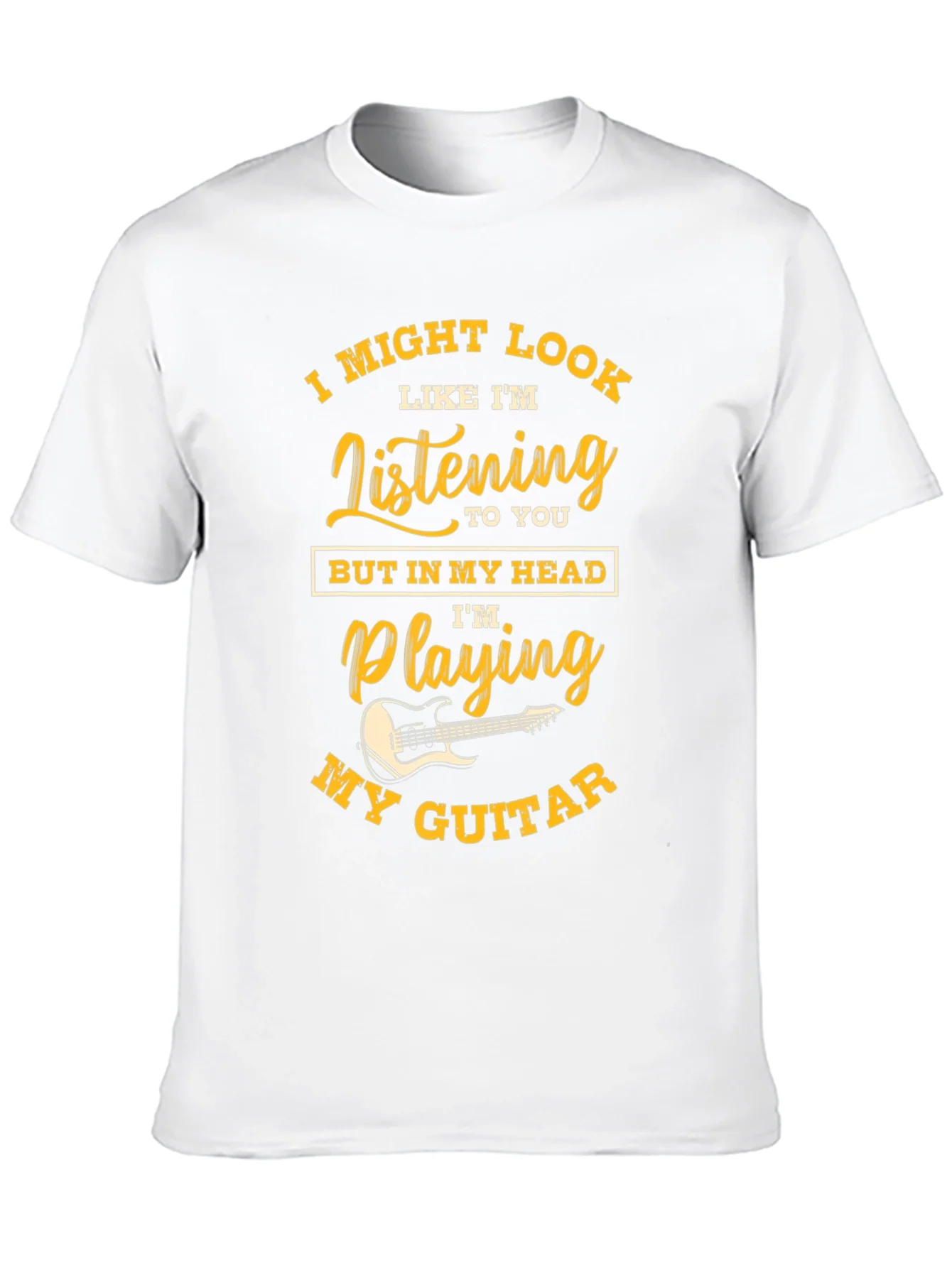 Musicians Humor Tee - Im Playing My Guitar