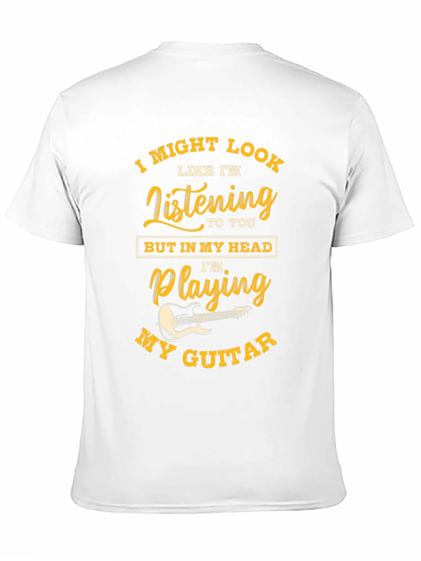Musicians Humor Tee - Im Playing My Guitar