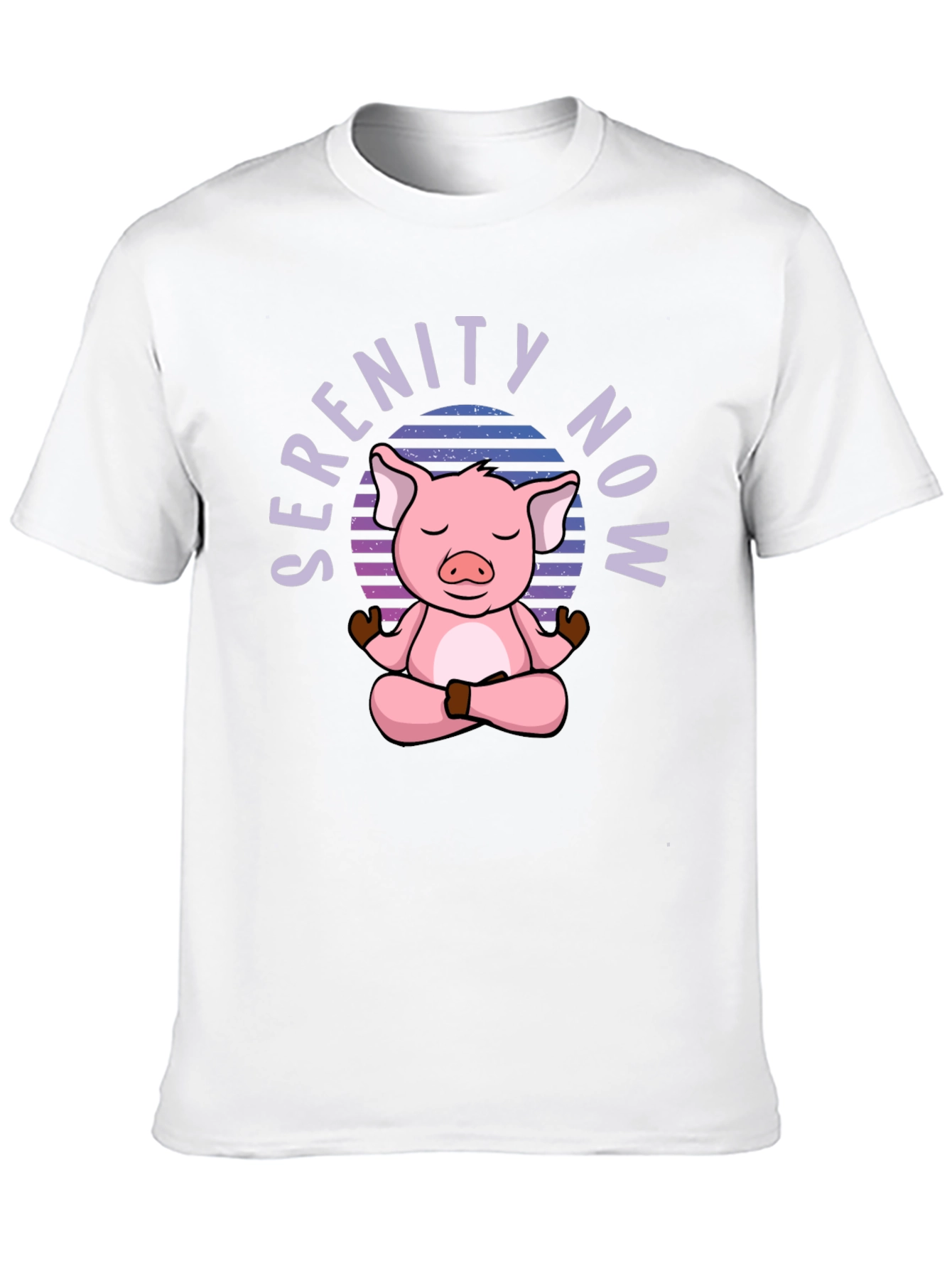 Serenity Now Pig Mens Black T-Shirt