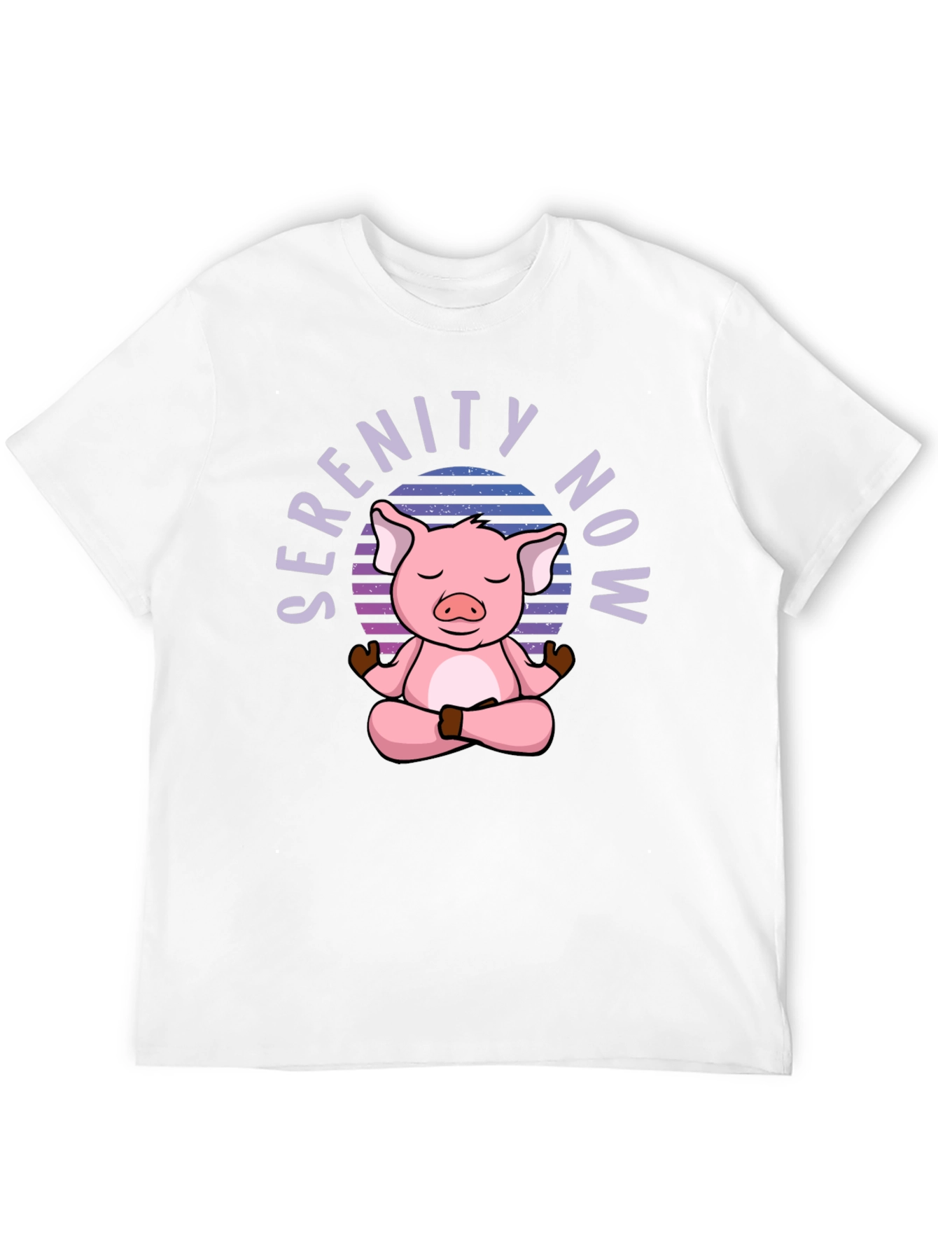 Serenity Now Pig Mens Black T-Shirt