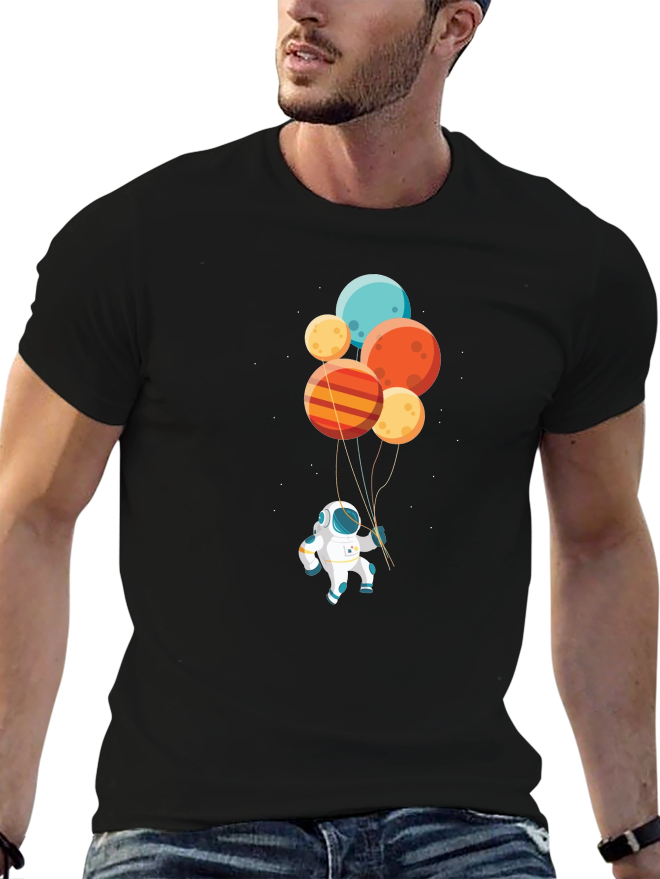 Astronaut Balloons Graphic Tee - Unisex