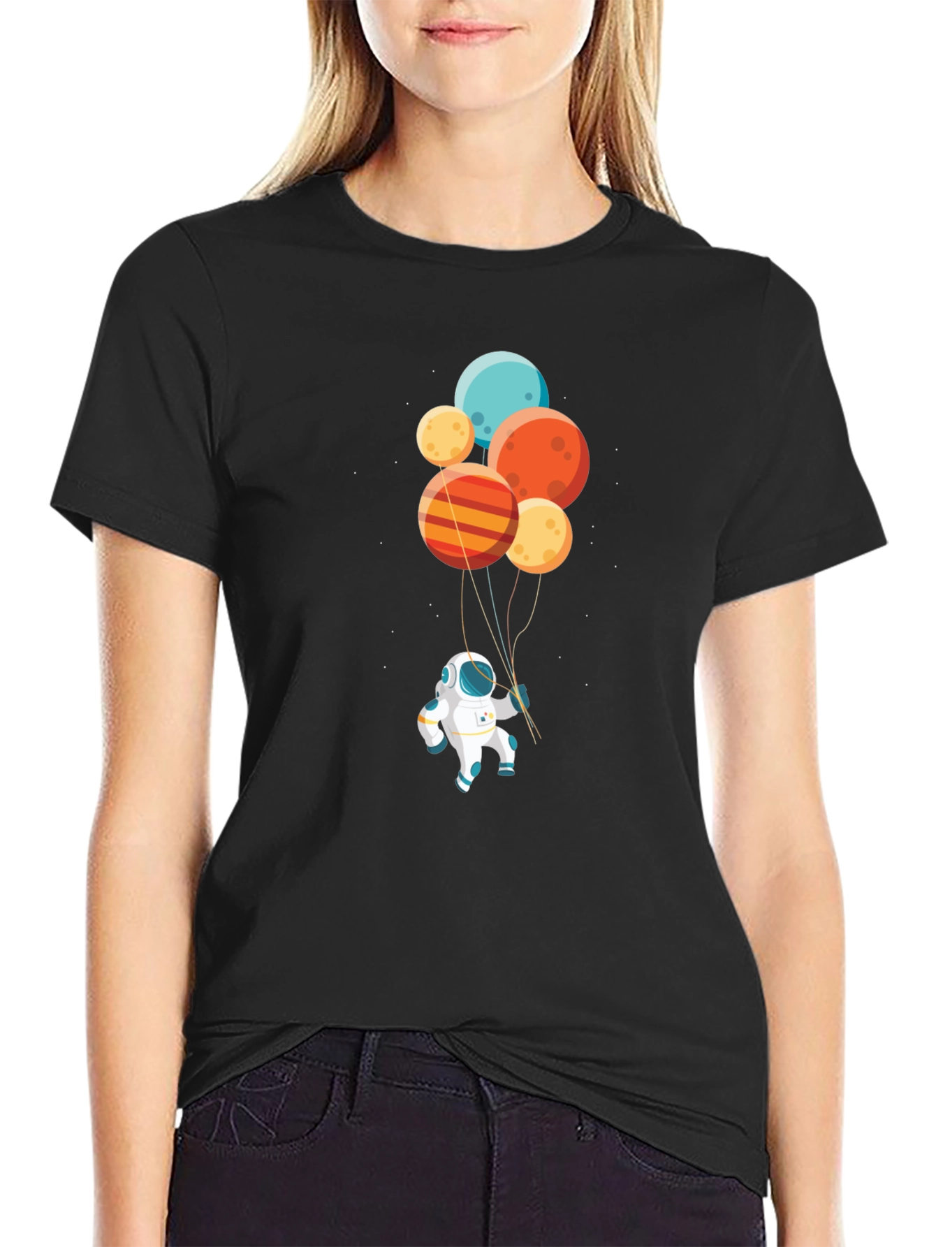 Astronaut Balloons Graphic Tee - Unisex