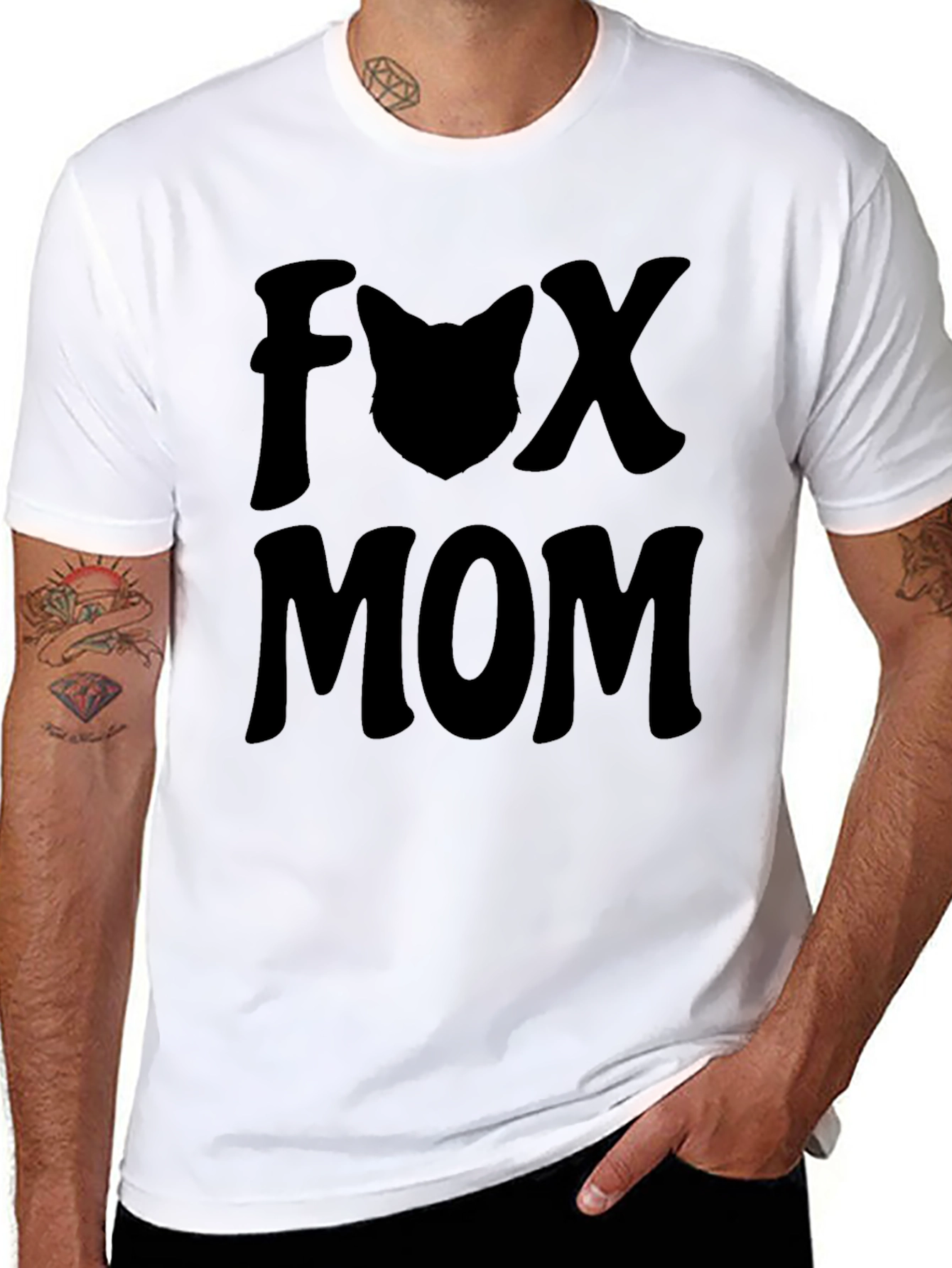 Fox Mom Graphic T-Shirt - Stylish Animal Lover Tee