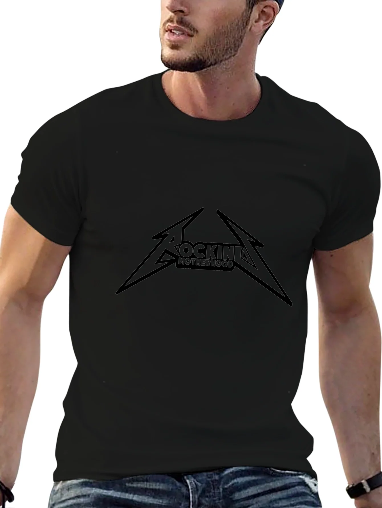 Rockin Motherhood T-Shirt - Black Graphic Tee